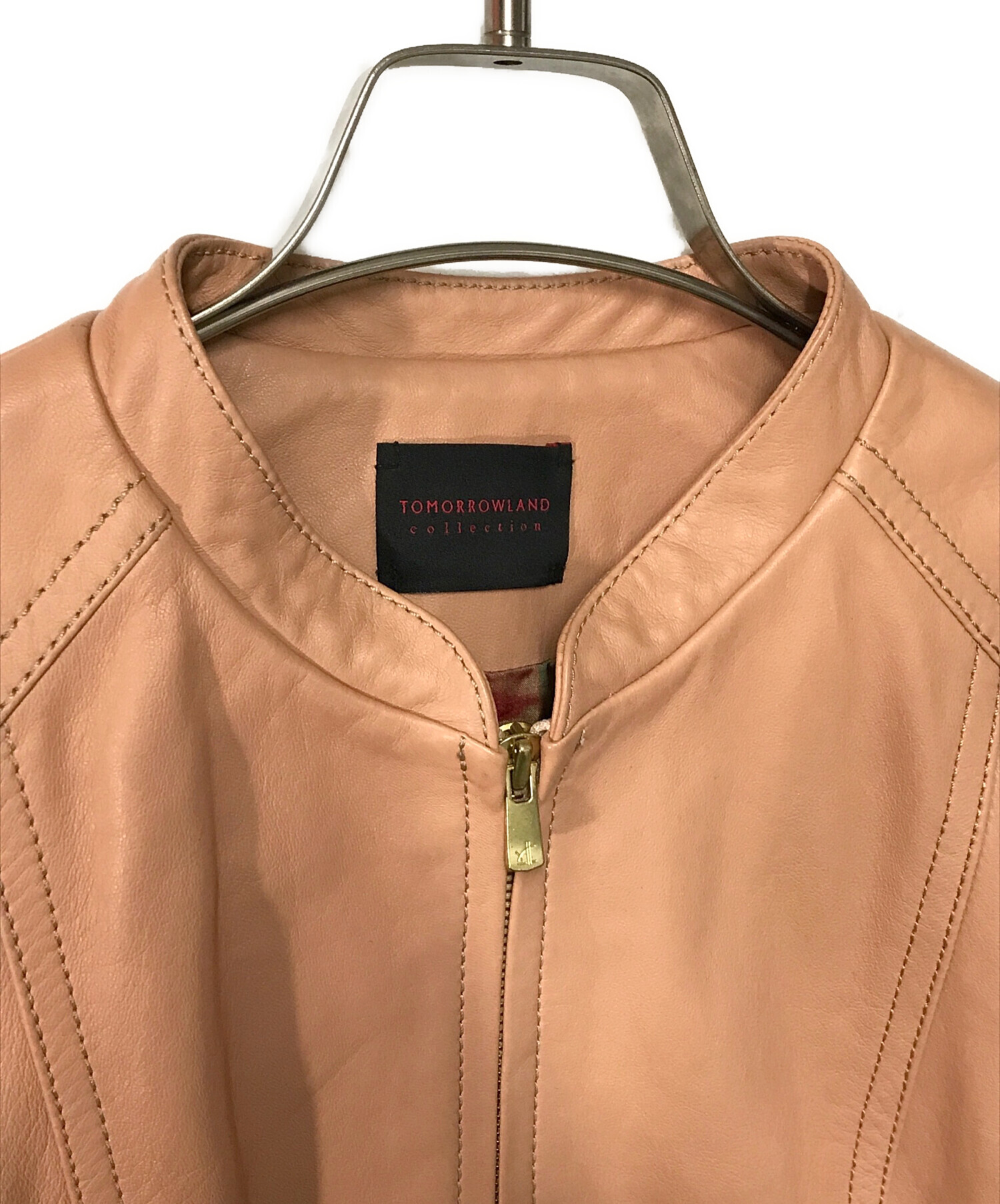中古・古着通販】TOMORROW LAND (トゥモローランド) ラムレザージップ 