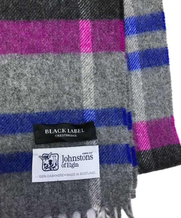 カシミヤ100 ブラックレーベルクレストブリッジ マフラー バイカラー