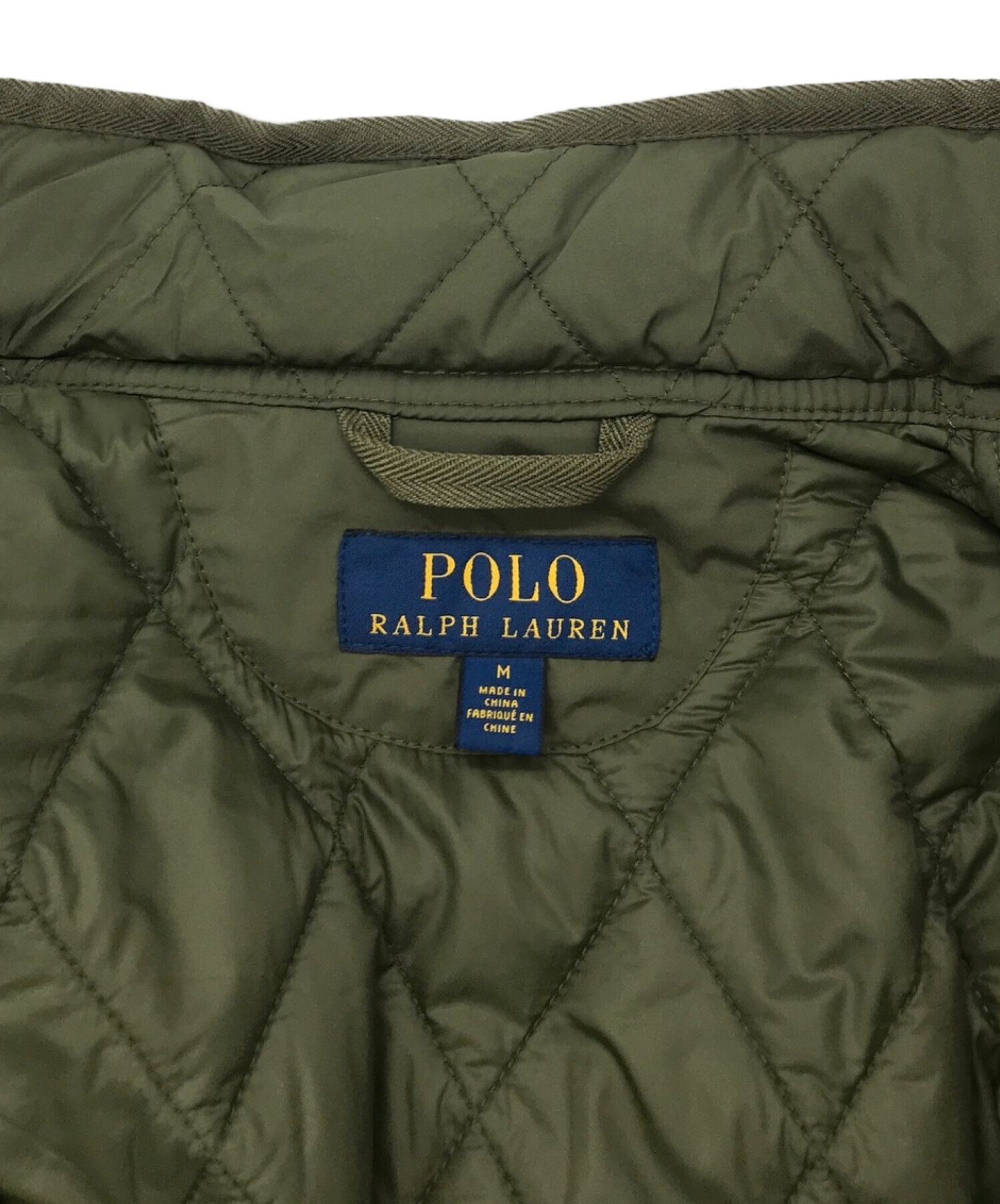 POLO RALPH LAUREN (ポロ・ラルフローレン) キルティングジャケット　中綿　キルト　ブルゾン オリーブ サイズ:M
