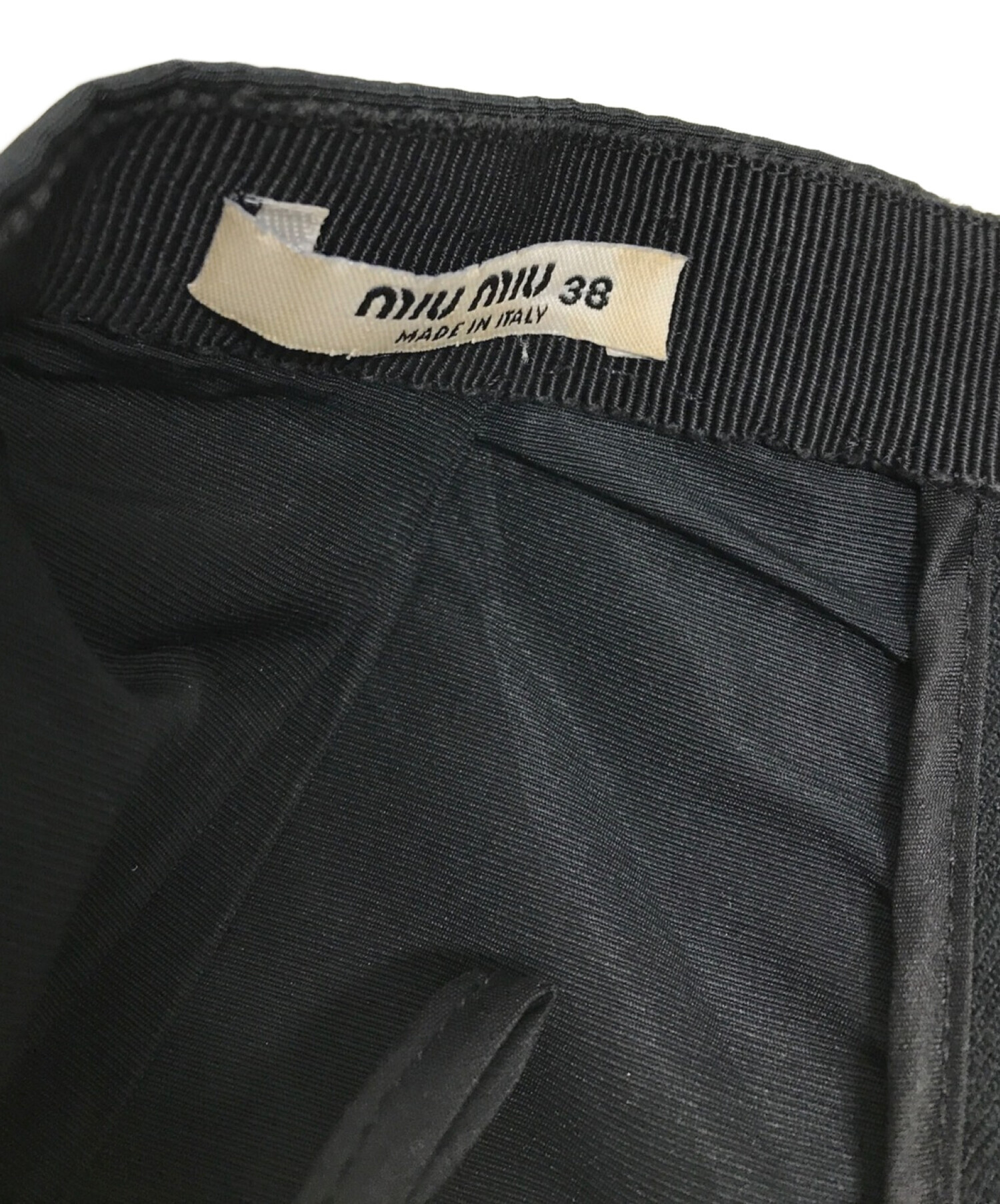 MIU MIU (ミュウミュウ) バルーンショートパンツ ブラック サイズ:38