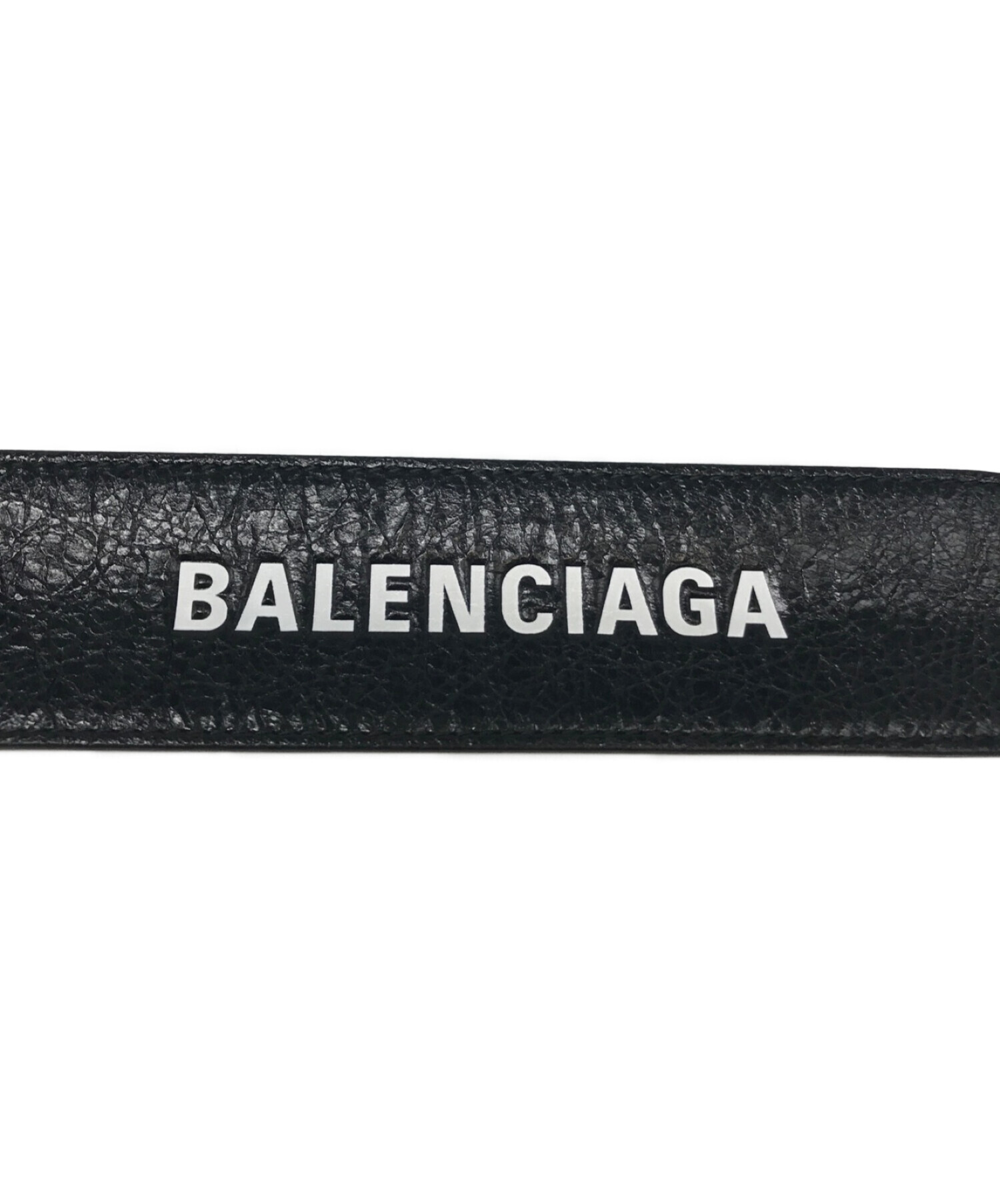 BALENCIAGA (バレンシアガ) CYCLE BRACELET　サイクルブレスレット　ロゴレザーブレスレット ブラック
