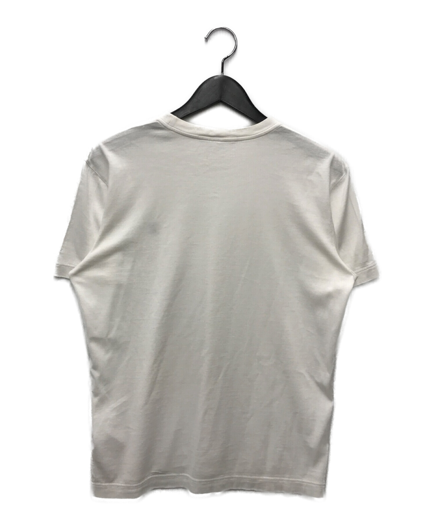 LOUIS VUITTON (ルイ ヴィトン) ロゴ刺繍Tシャツ　半袖カットソー ホワイト サイズ:XS