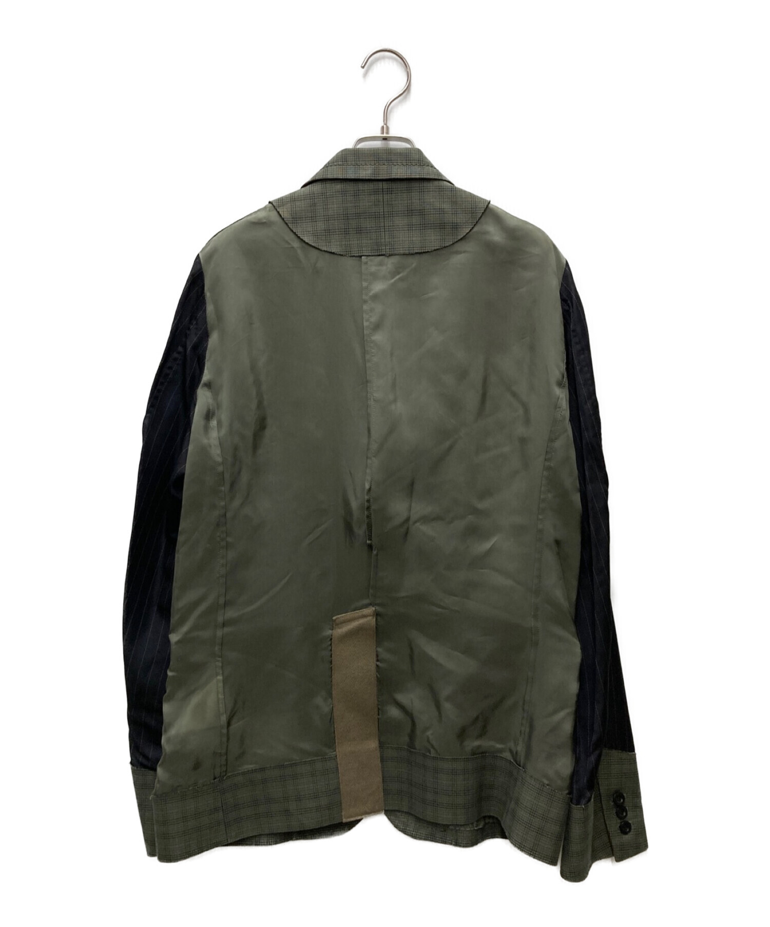 sacai (サカイ) グレンチェックジャケット オリーブ サイズ:2