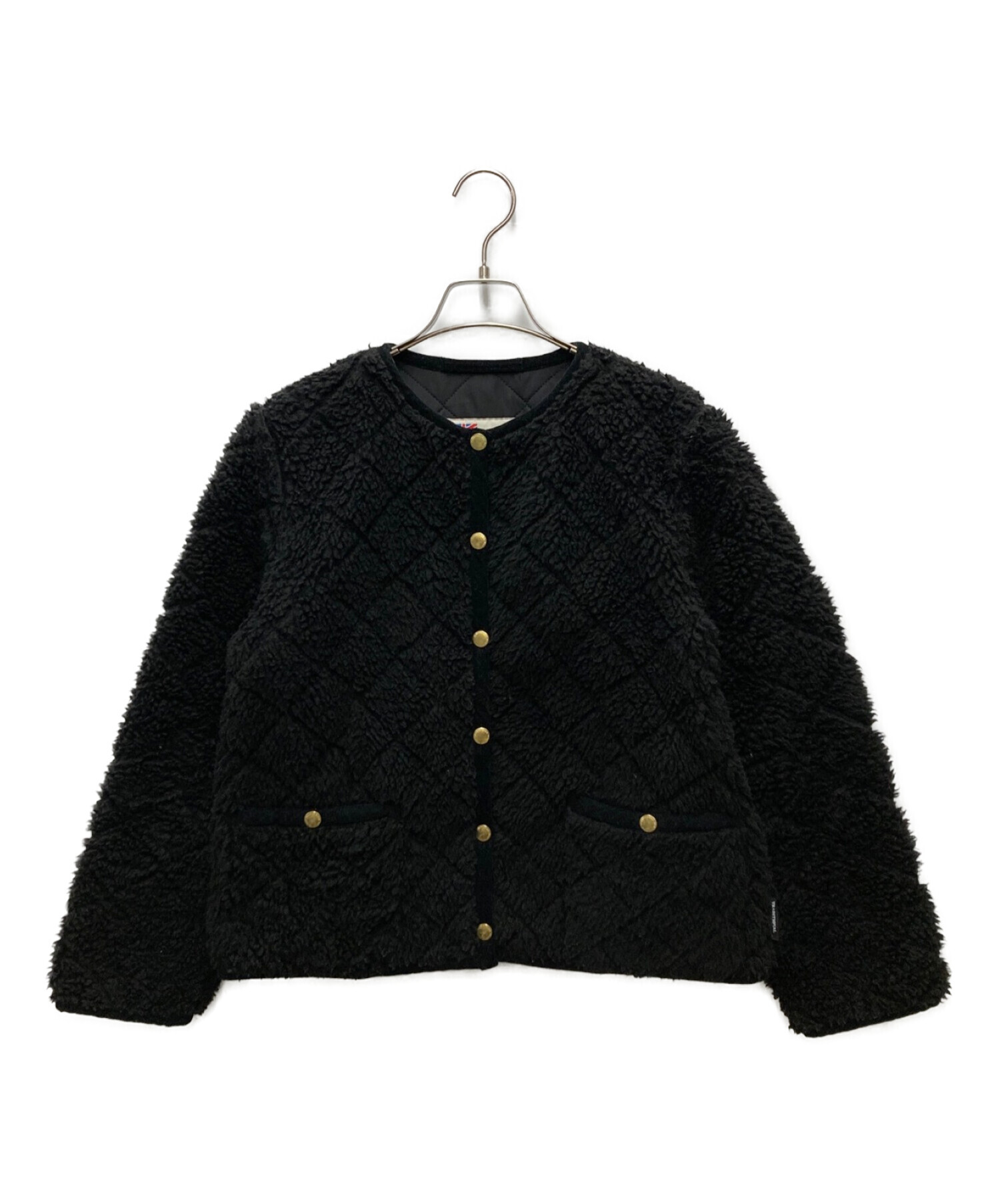 Traditional Weatherwear トラディショナルウェザーウェア ノーカラーボアジャケット ブラック サイズ: