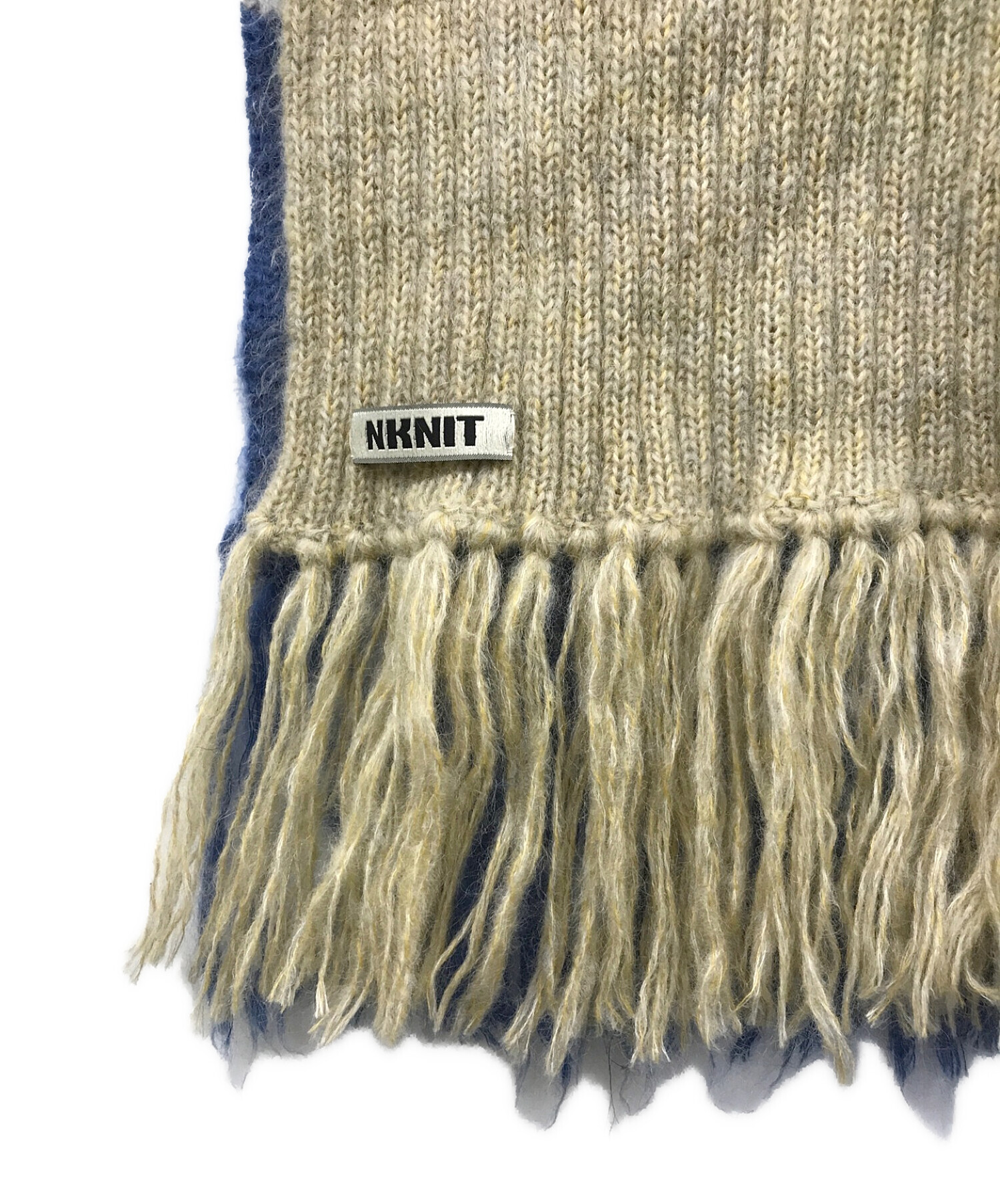 NKINT (ンニット) mix stripe big KNIT scarf マルチカラー