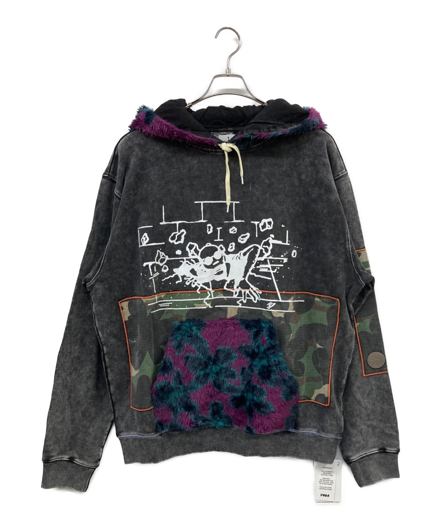 中古・古着通販】PAM (パム) Deep Level Cotton Hoodie W/Fake Fur