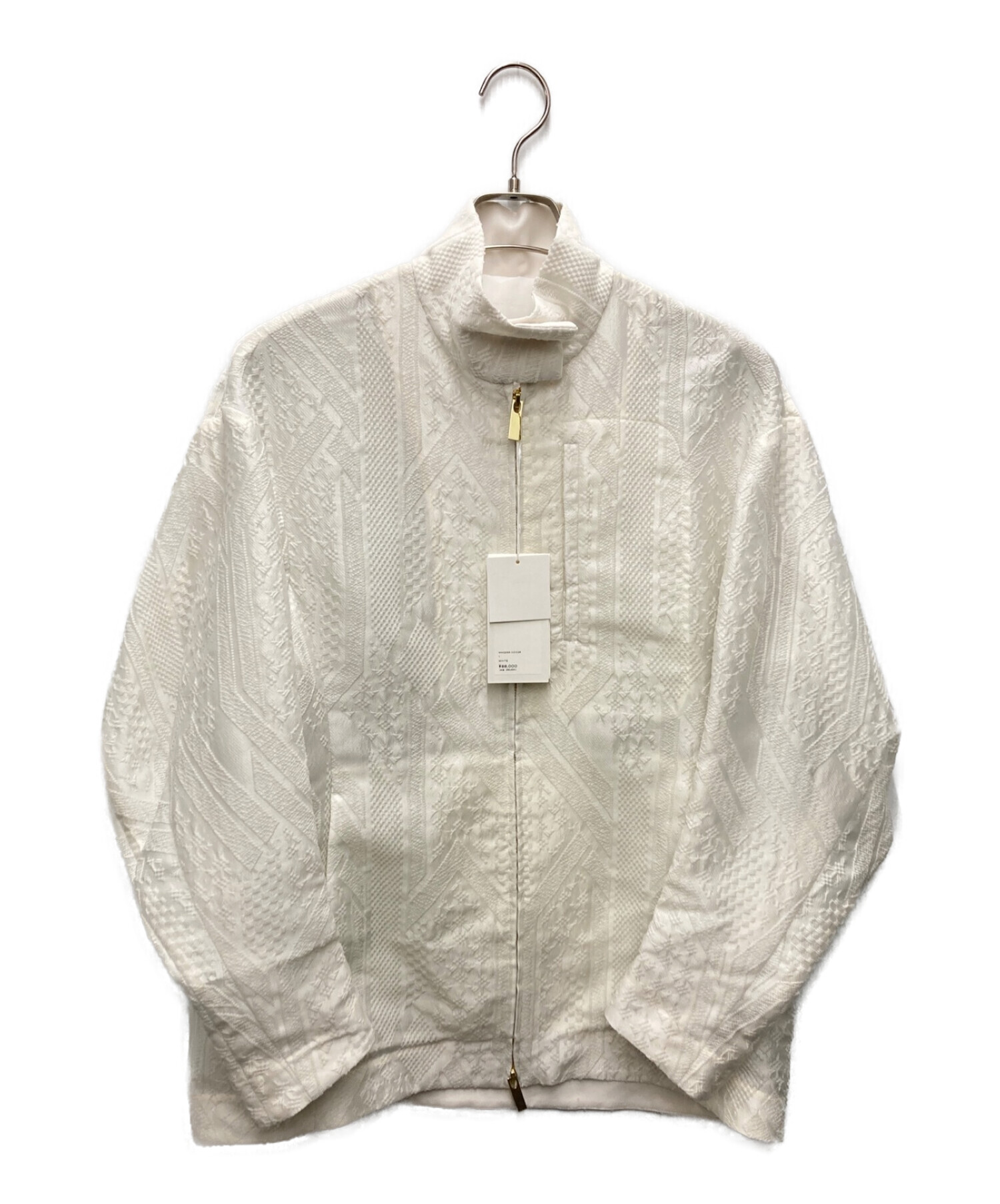 Mame Kurogouchi (マメクロゴウチ) Traditional Pattern Jacquard Blouson ホワイト サイズ:1  未使用品