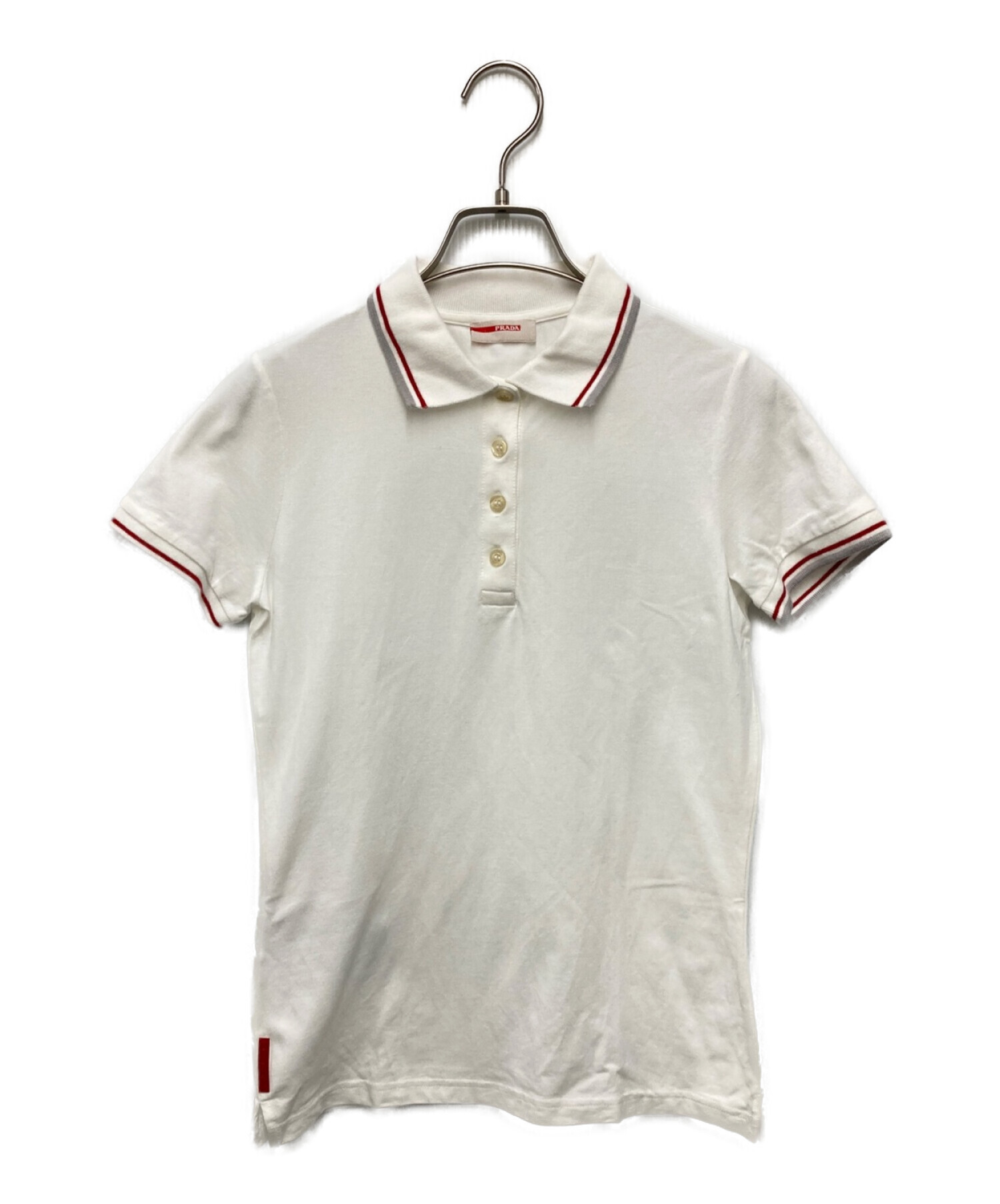 PRADA (プラダ) ポロシャツ ホワイト サイズ:S