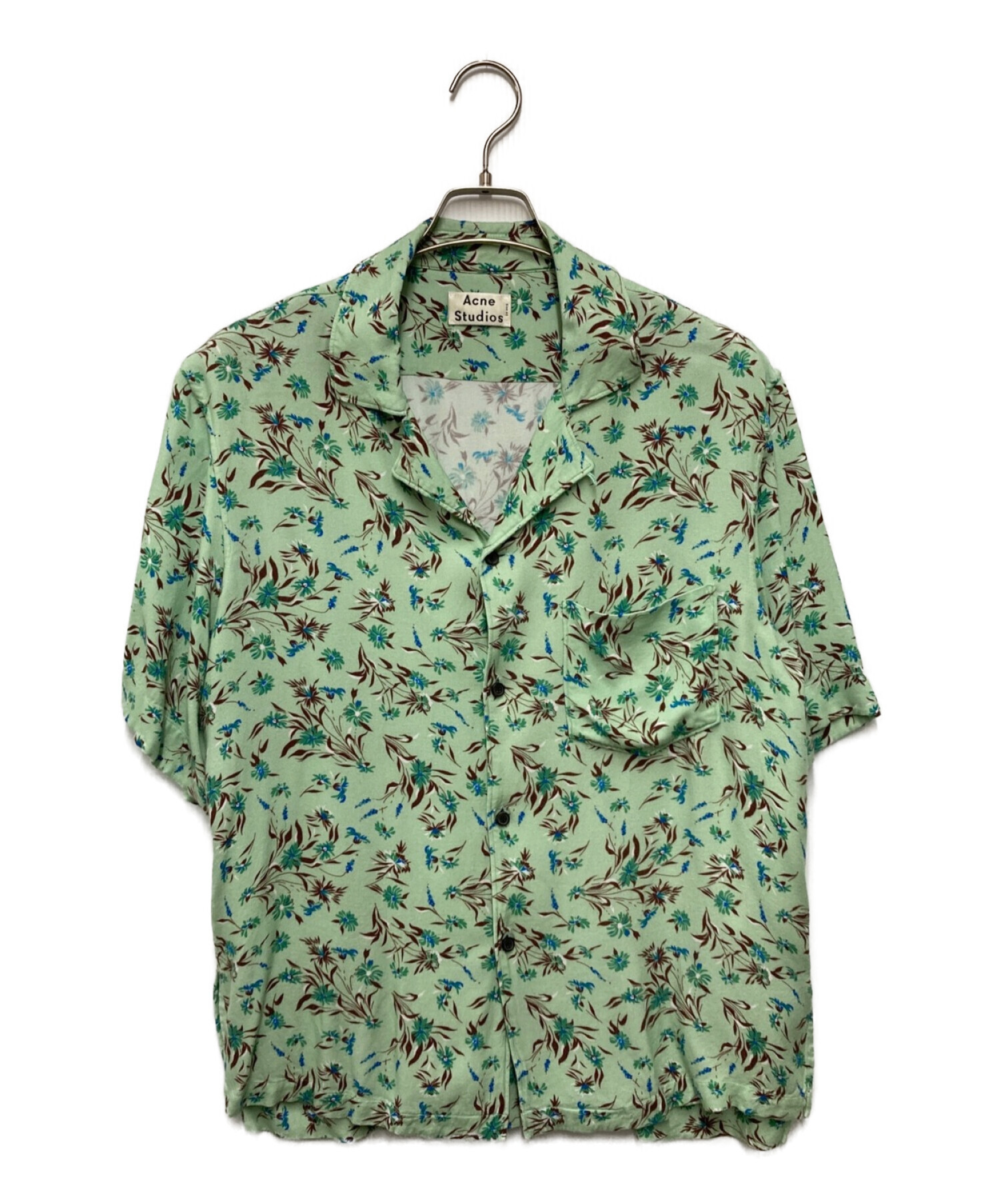 Acne studios (アクネストゥディオズ) flower shirt　フラワーシャツ グリーン サイズ:48