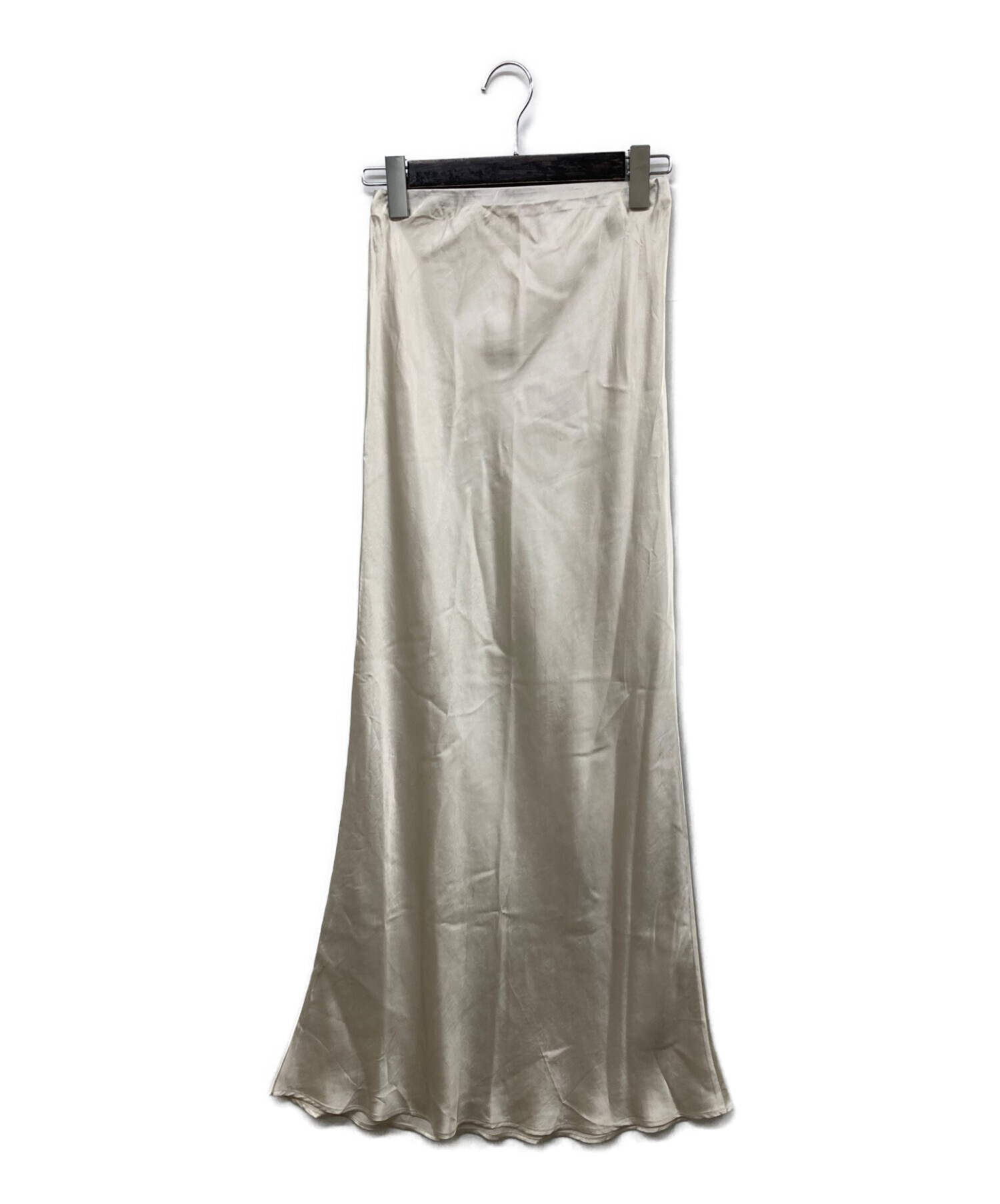 ENOF (イナフ) ace long skirt サテンロングスカート アイボリー サイズ:M
