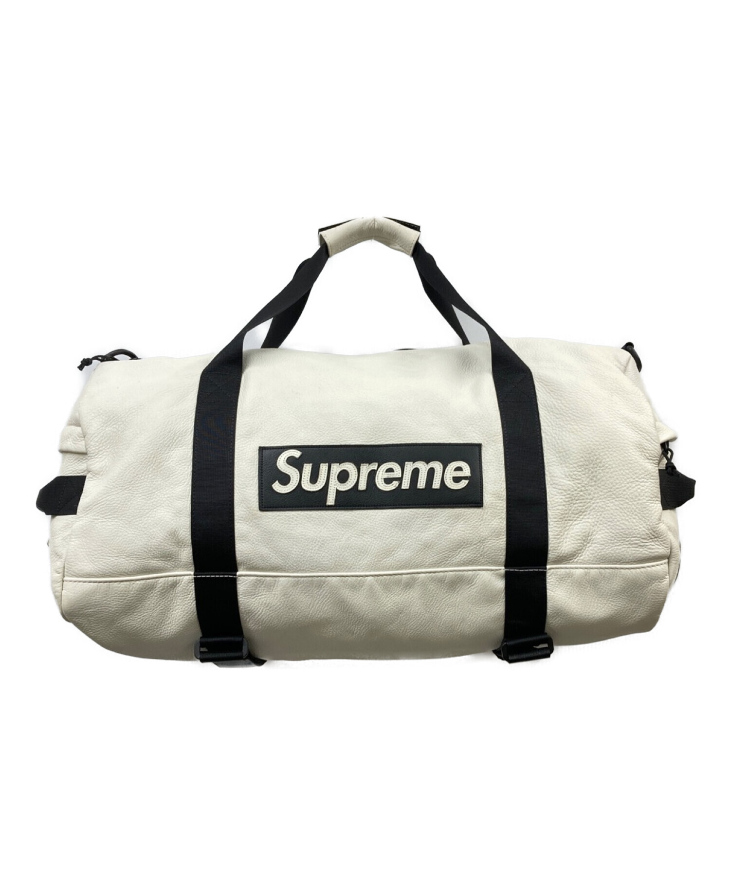 Supreme Nike Leather Duffle Bag White