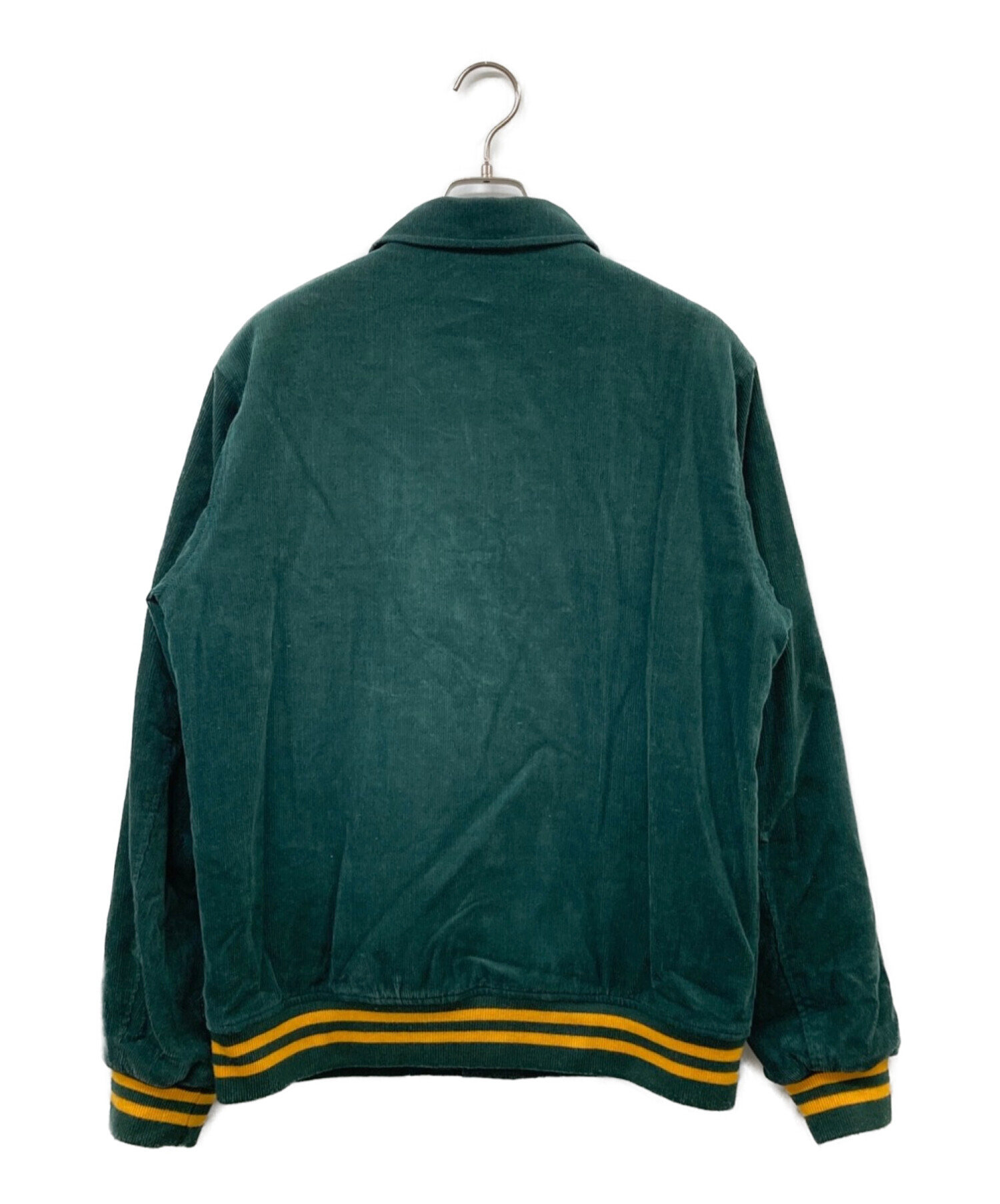 supreme corduroy varsity jacket green