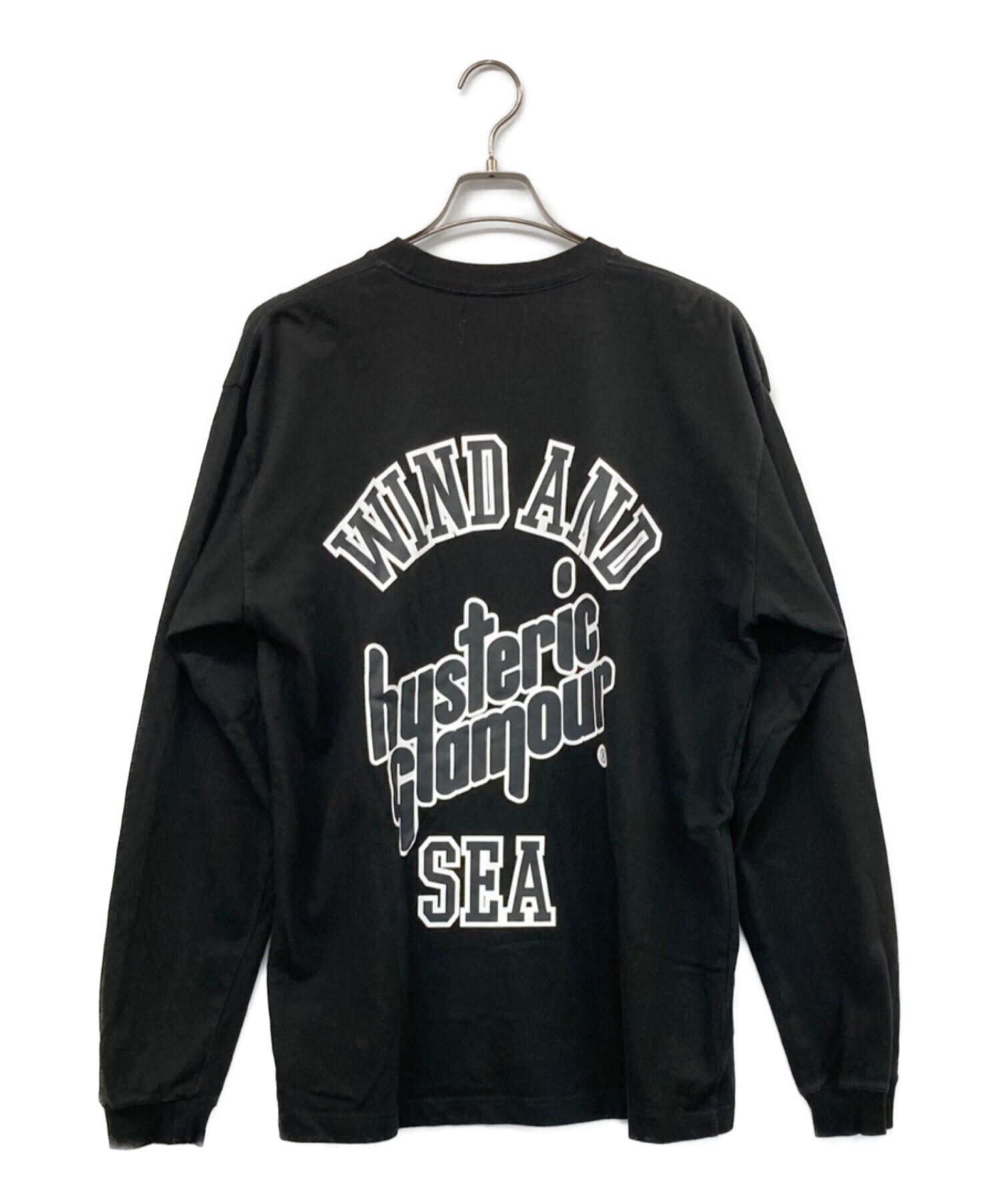 WIND AND SEA (ウィンダンシー) Hysteric Glamour (ヒステリックグラマー) ヘビーウエイトプリントカットソー ブラック  サイズ:XL