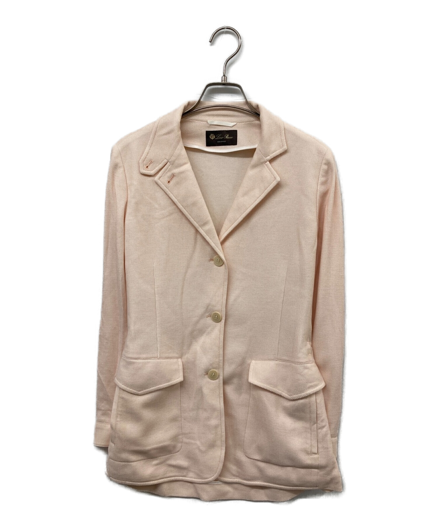 中古・古着通販】LORO PIANA (ロロピアーナ) 3ボタンジャケット ピンク 