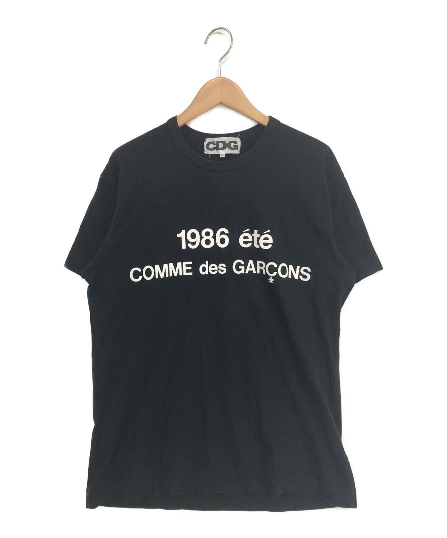 CDG (シーディージー コムデギャルソン) 1986 ete S/S Tシャツ ブラック サイズ:XL