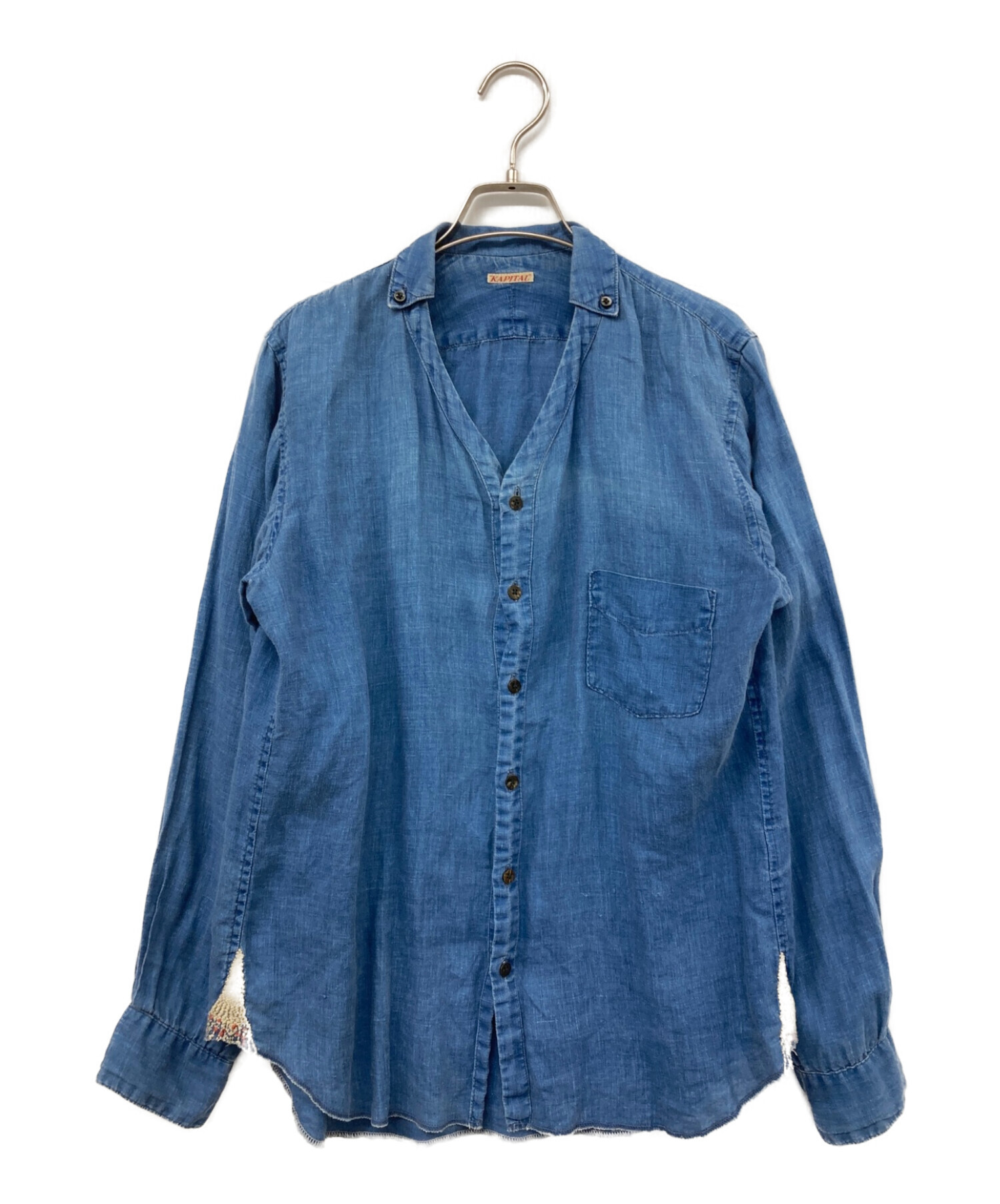 KAPITAL (キャピタル) インディゴリネンシャツ ブルー サイズ:2