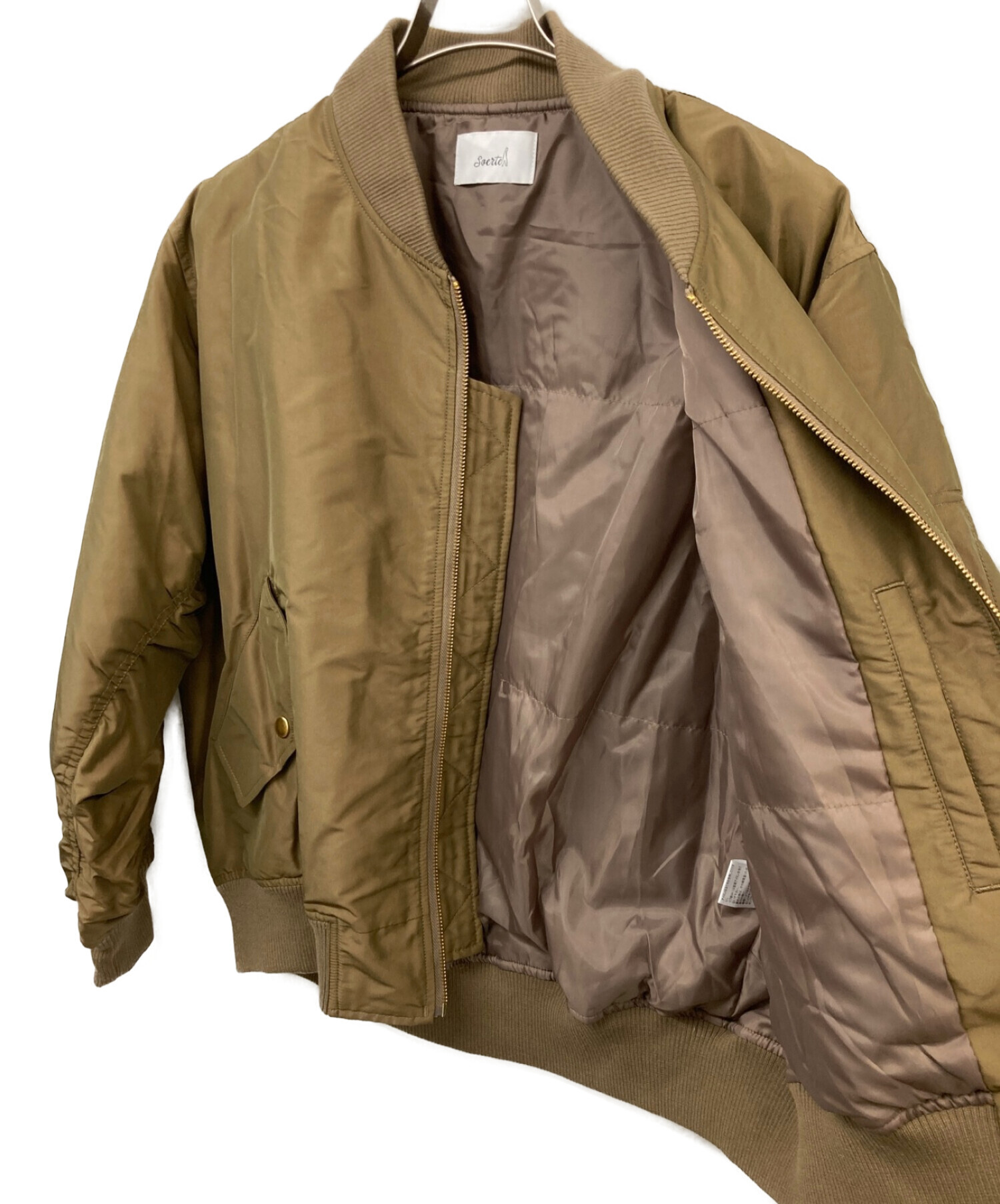 中古・古着通販】Soerte (ソエルテ) Oversize chambray MA-1 ブラウン 