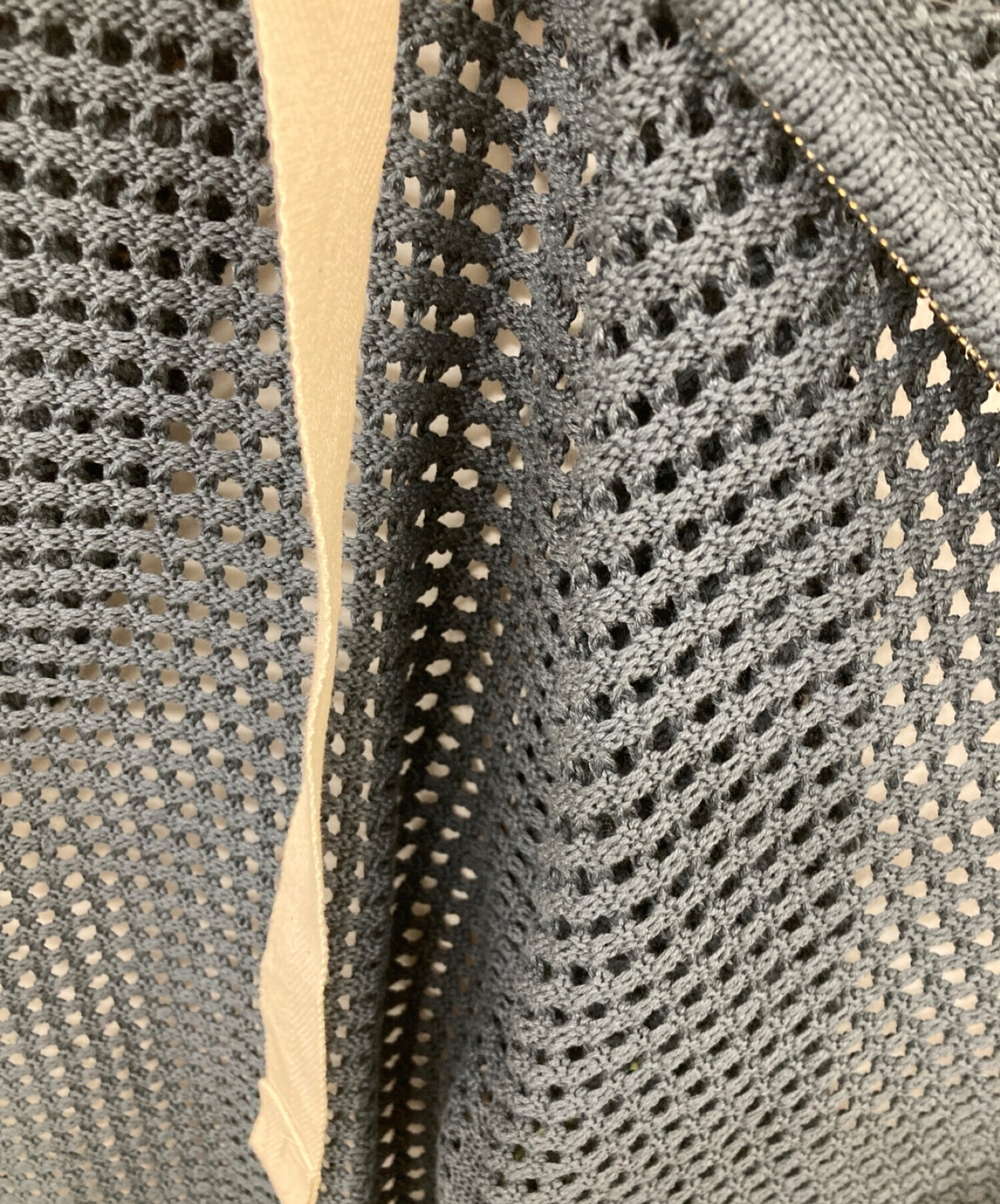 中古・古着通販】NKNIT (ンニット) mesh knit zip hoodie ネイビー 