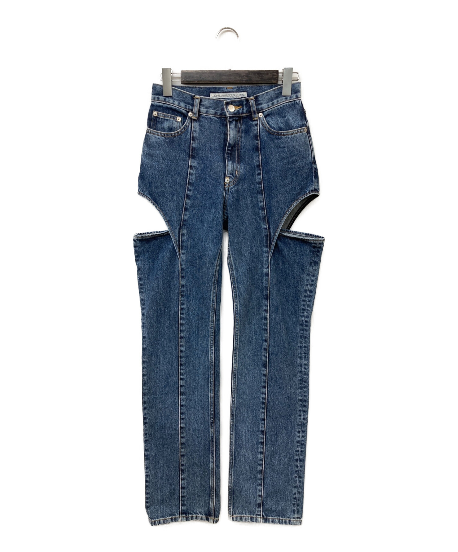 WASHED DENIM HOLLOWED OUT PANTS サリバン デニム