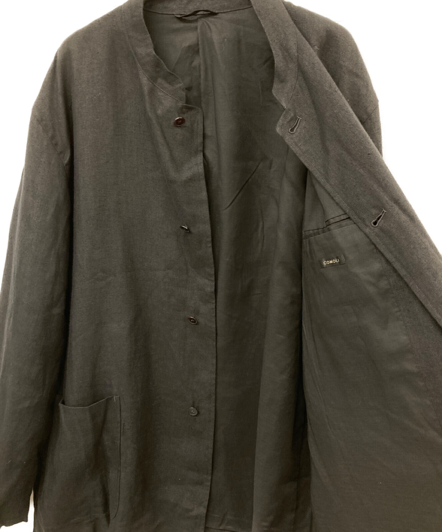 23SS comoli カナパスタンドカラージャケット サイズ3 lxaA6 
