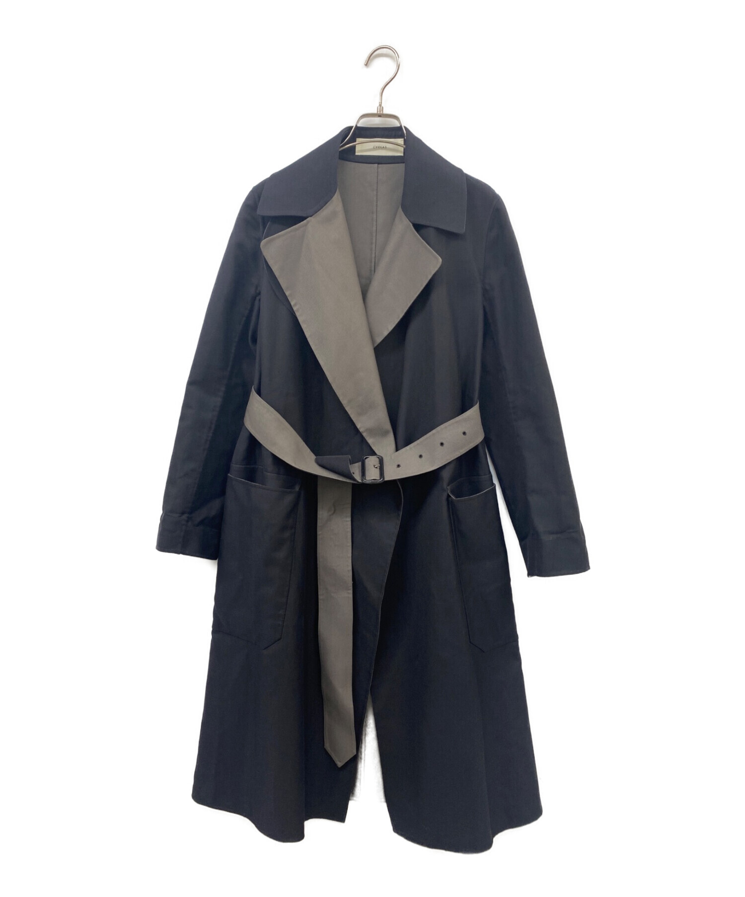 中古・古着通販】CYCLAS (シクラス) バイカラーベルテッドトレンチ  