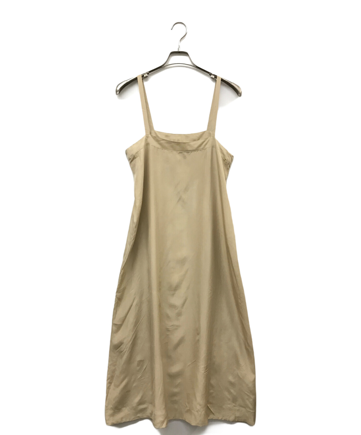 中古・古着通販】yoli (ヨリ) Silk strap onepiece ベージュ サイズ:2  