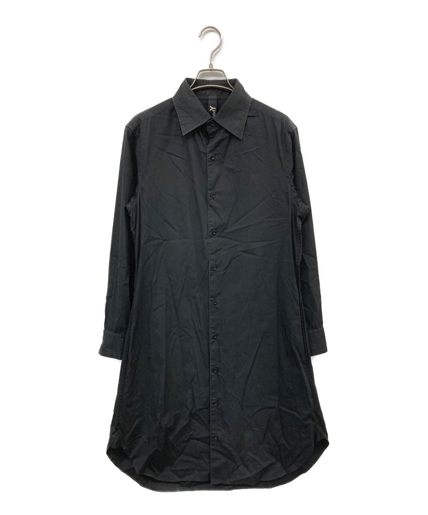 中古・古着通販】GROUND Y (グラウンドワイ) ロングシャツ ブラック 