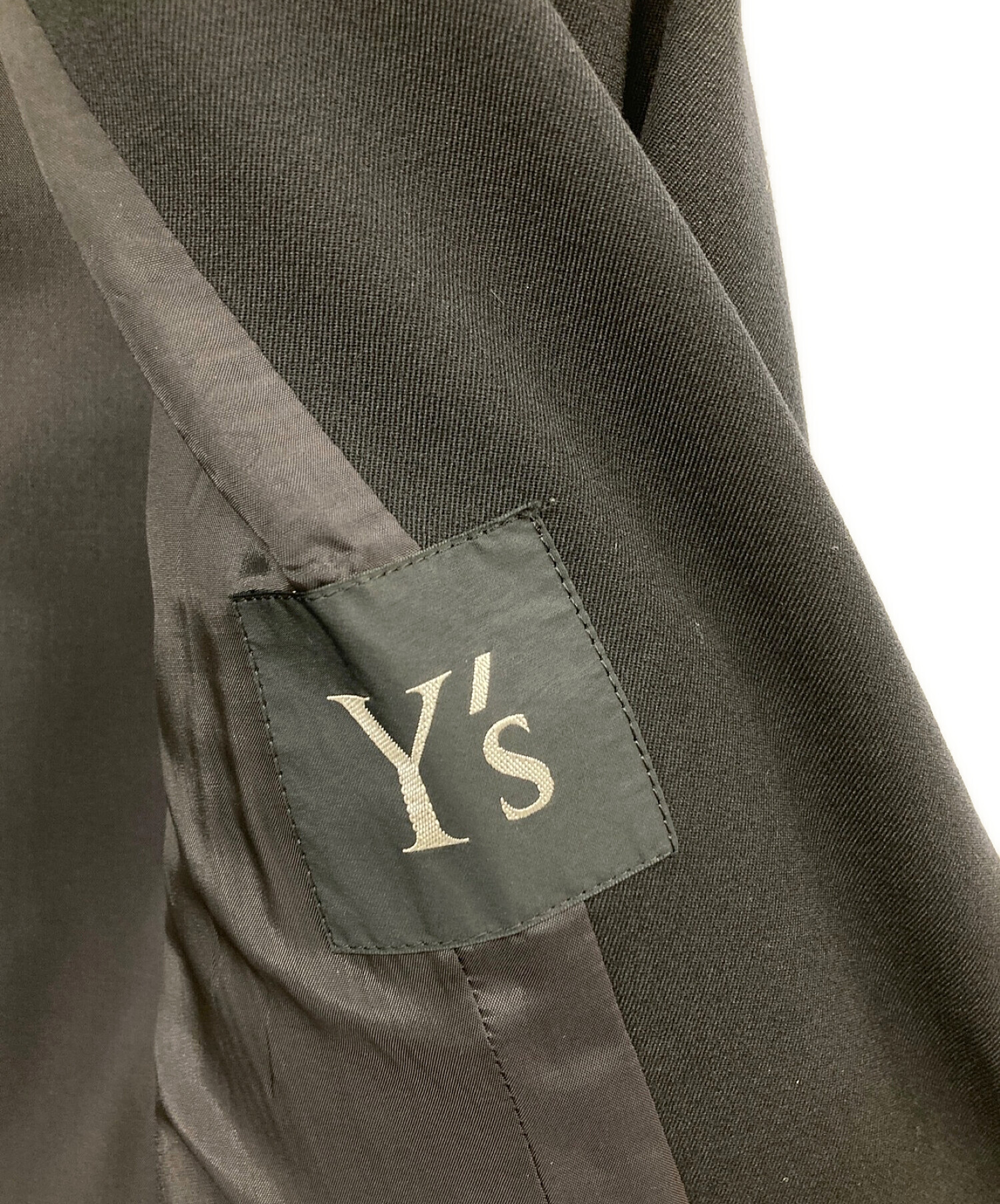 中古・古着通販】Y's (ワイズ) ロングジャケット ブラック サイズ:不明