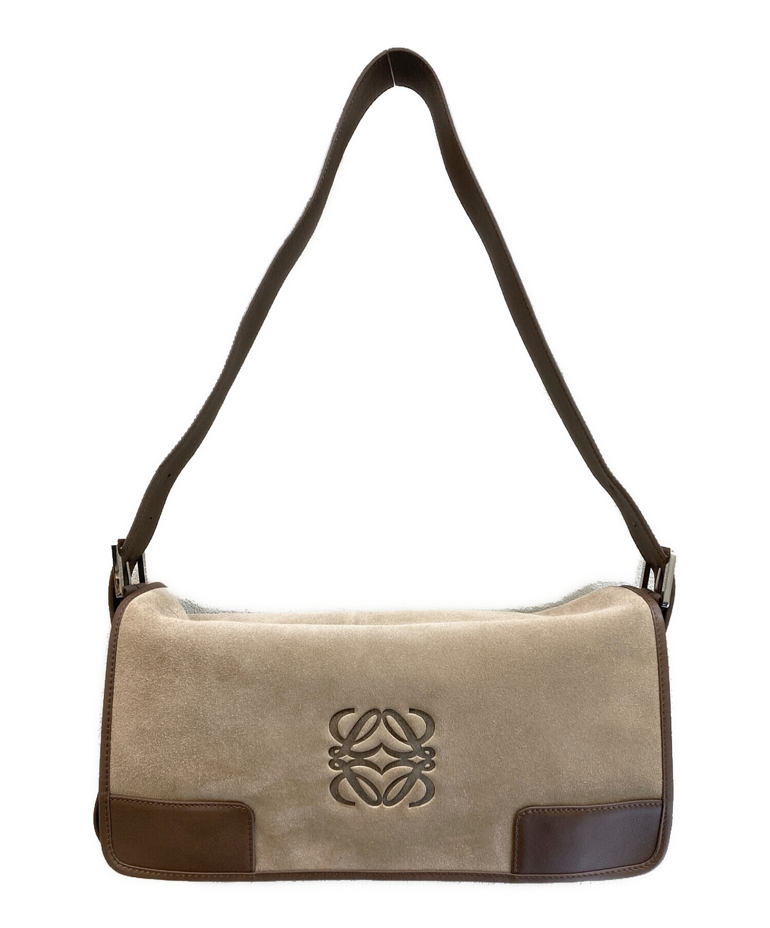 中古・古着通販】LOEWE (ロエベ) スウェードアナグラムワンショルダー 