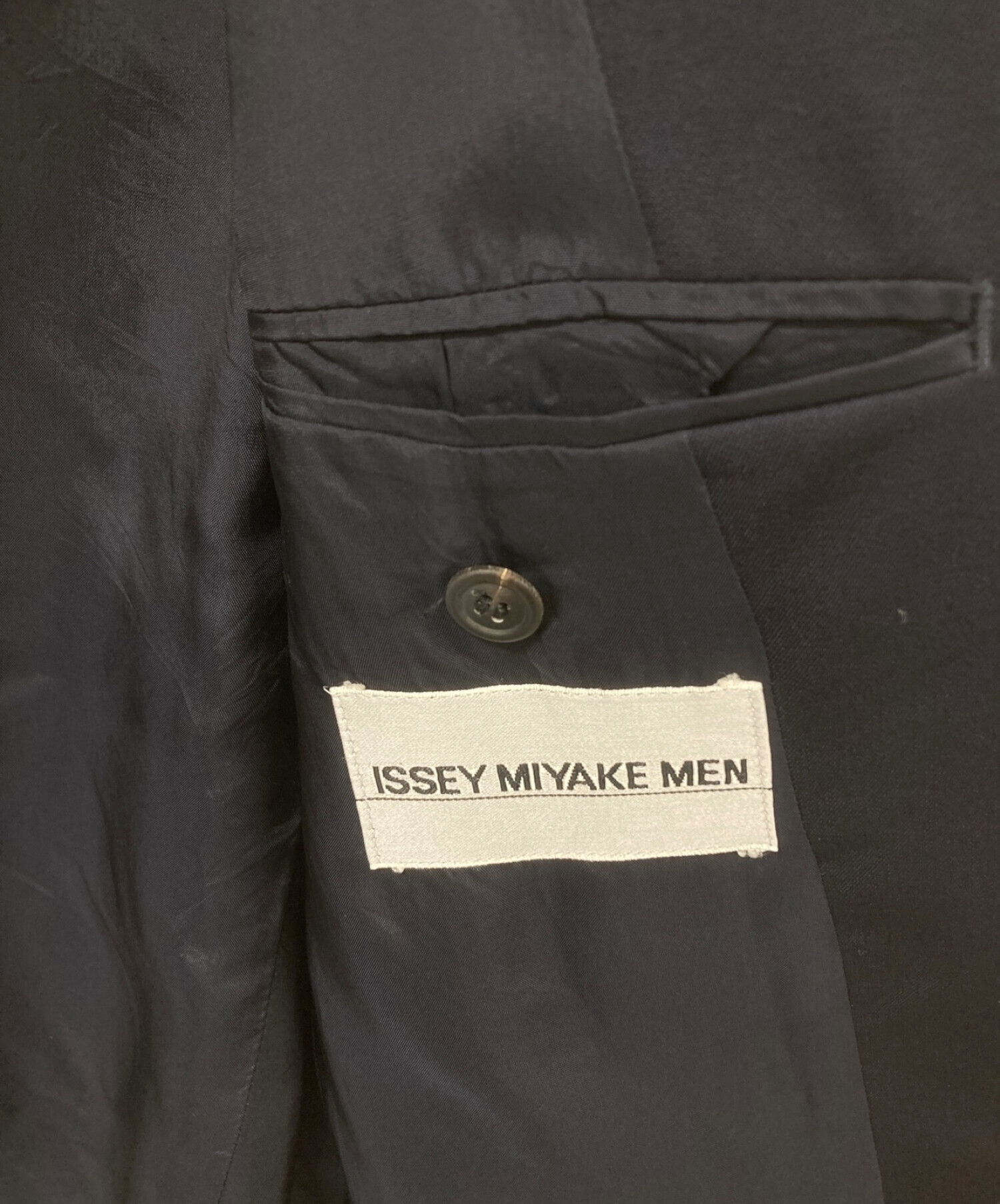 ISSEY MIYAKE (イッセイミヤケ) テーラードジャケット ネイビー サイズ:S