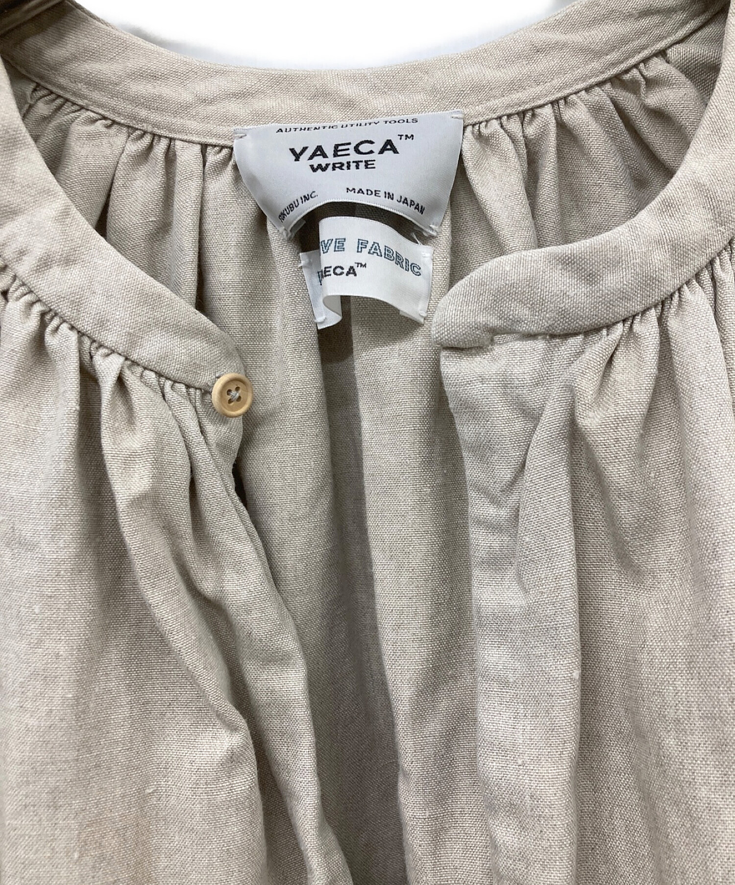中古・古着通販】YAECA (ヤエカ) リネンワンピース ベージュ 