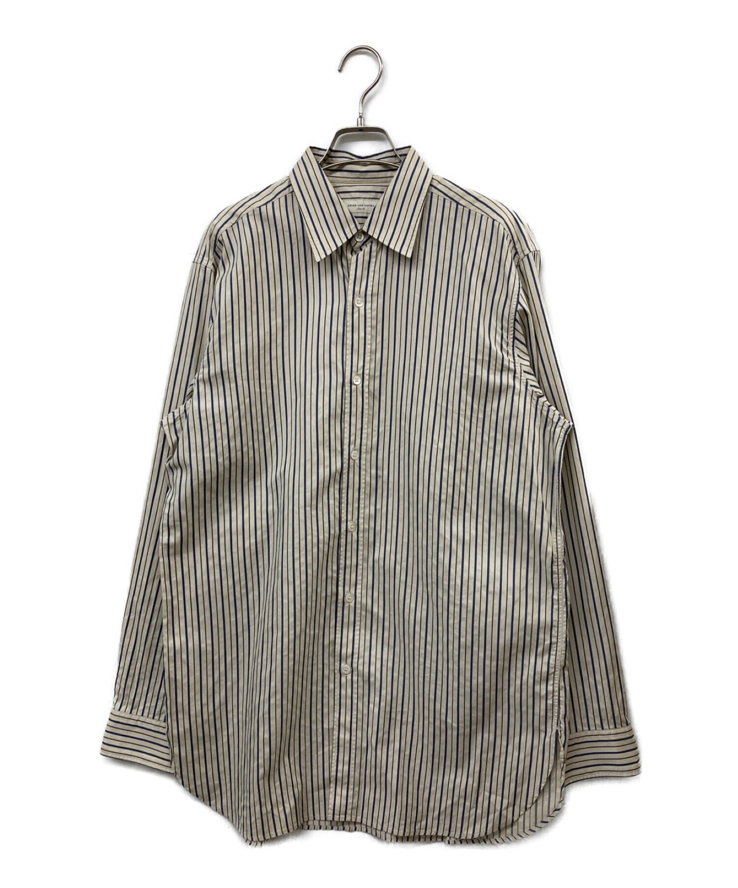 Dries van noten 16aw シャツ　48サイズ 新品】DRIES VAN NOTEN シャツ Lサイズ ストライプ 48