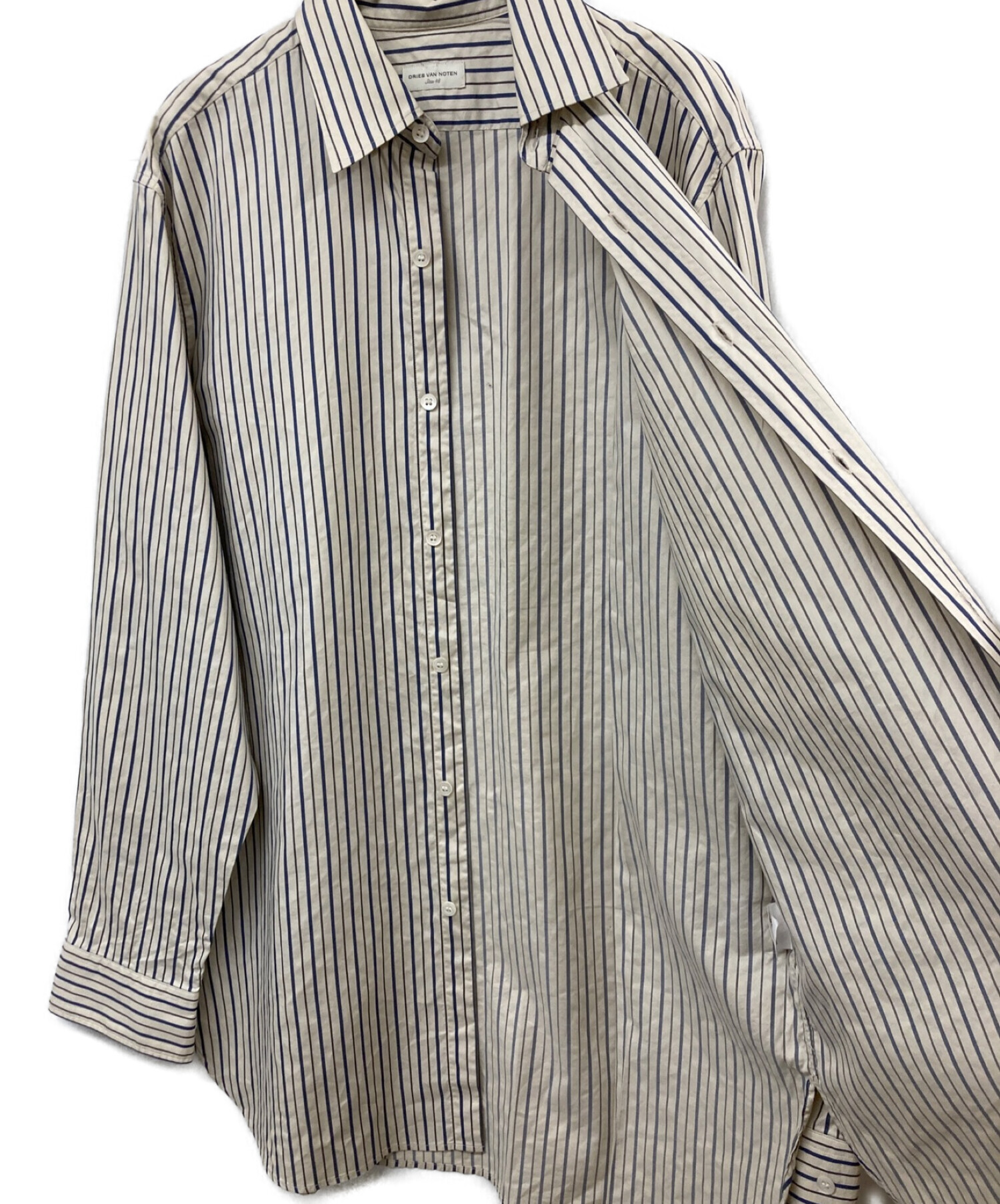 新品】DRIES VAN NOTEN シャツ Lサイズ ストライプ 48