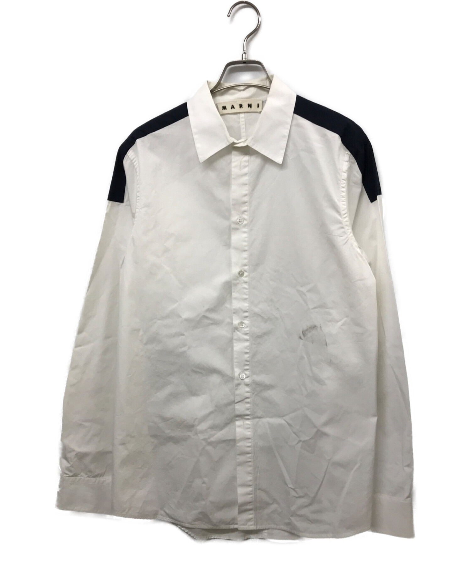 中古・古着通販】MARNI (マルニ) 切替シャツ ホワイト サイズ:50 