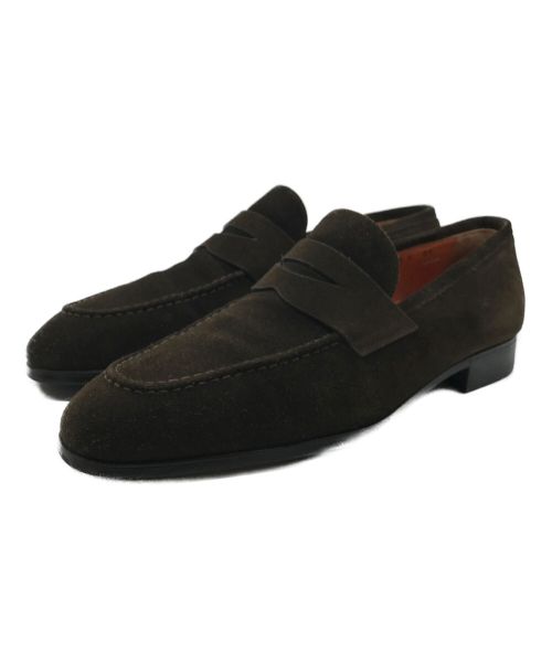中古・古着通販】Santoni (サントーニ) スウェードコインローファー 