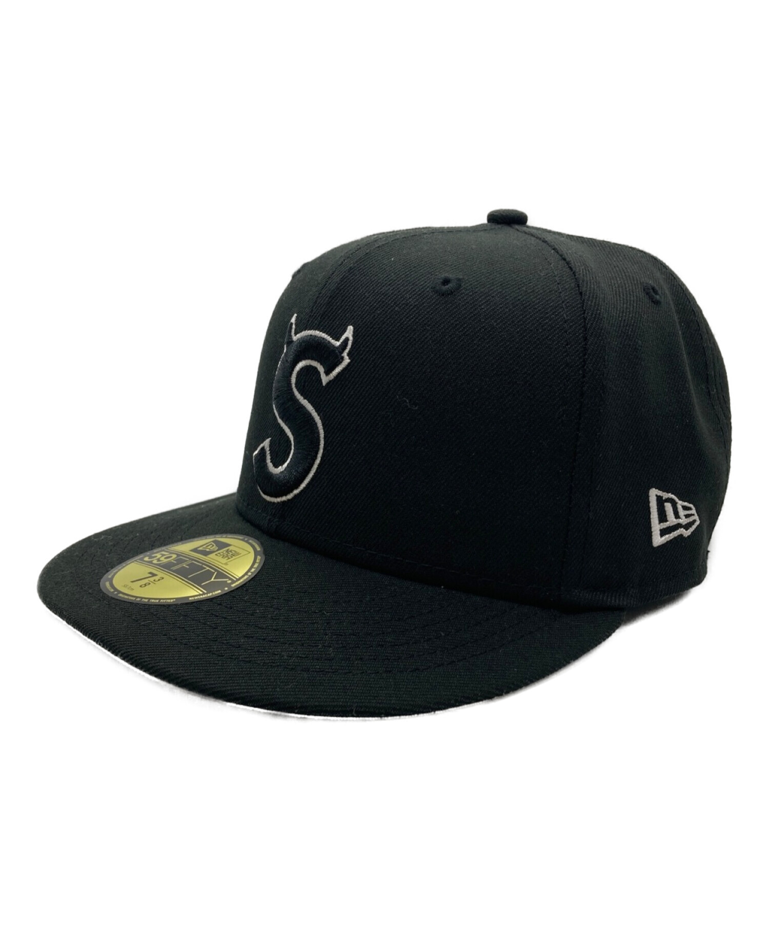 supreme Sロゴキャップブラック