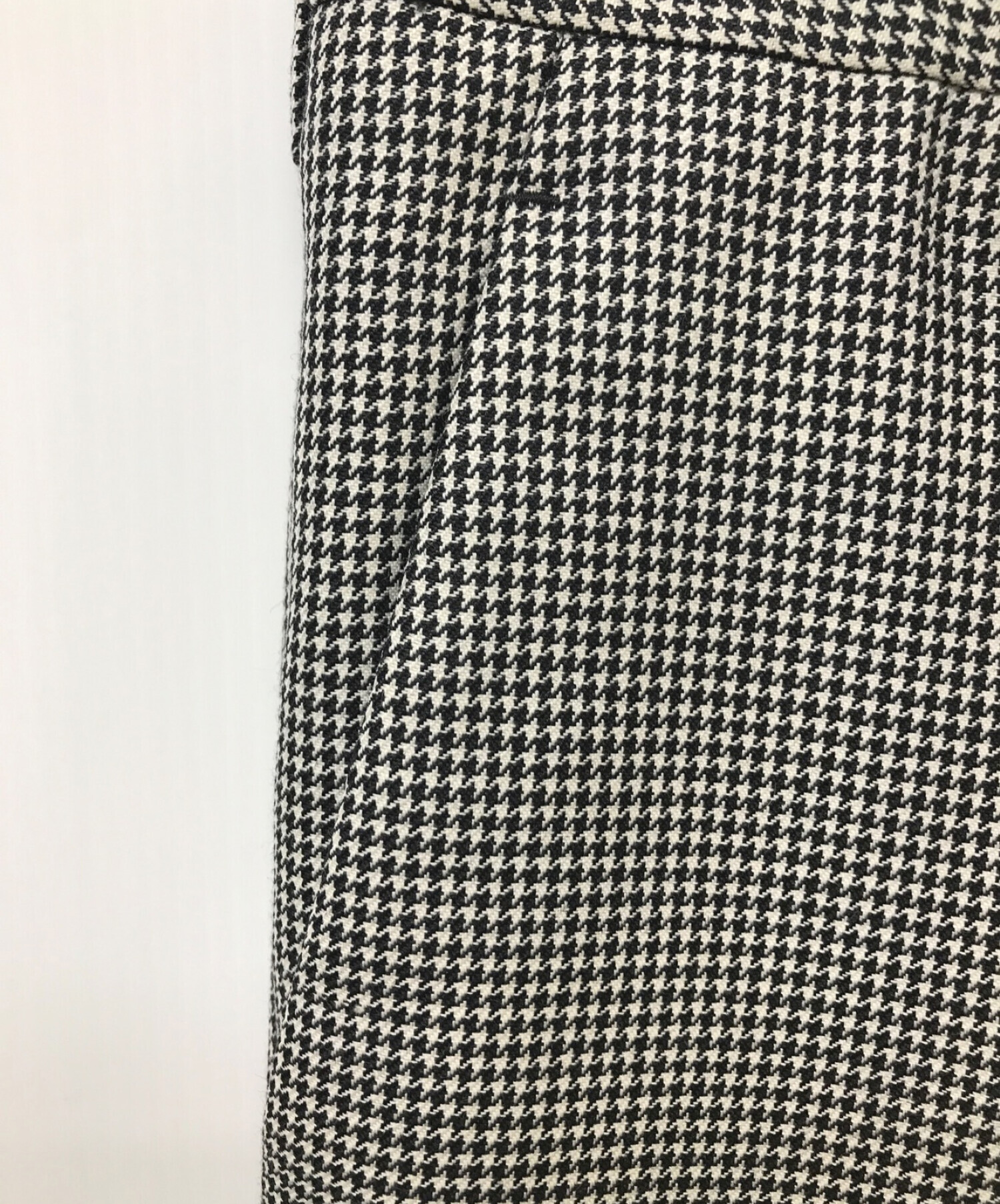 中古・古着通販】PRADA (プラダ) 千鳥柄 モヘアスリムフィット パンツ  