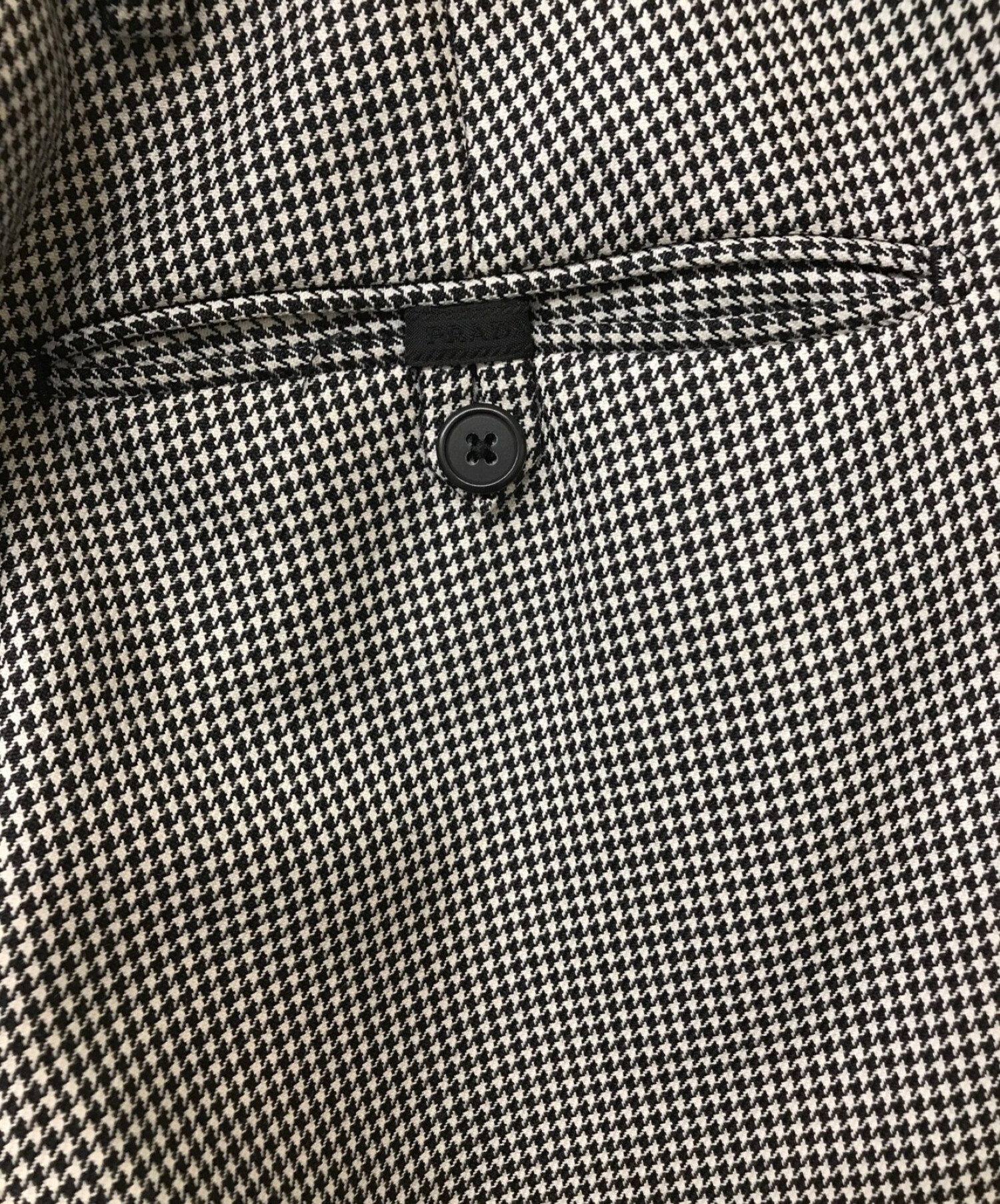 中古・古着通販】PRADA (プラダ) 千鳥柄 モヘアスリムフィット パンツ  