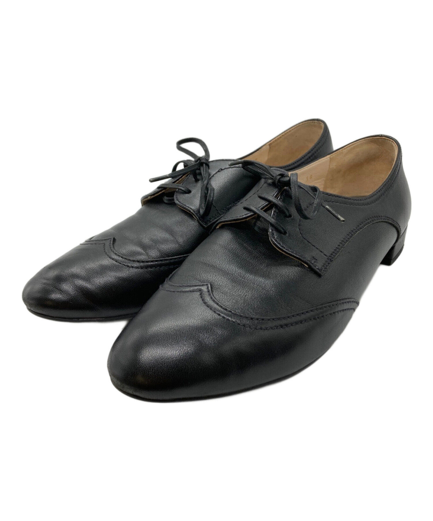 中古・古着通販】PRADA (プラダ) ウィングチップシューズ ブラック 