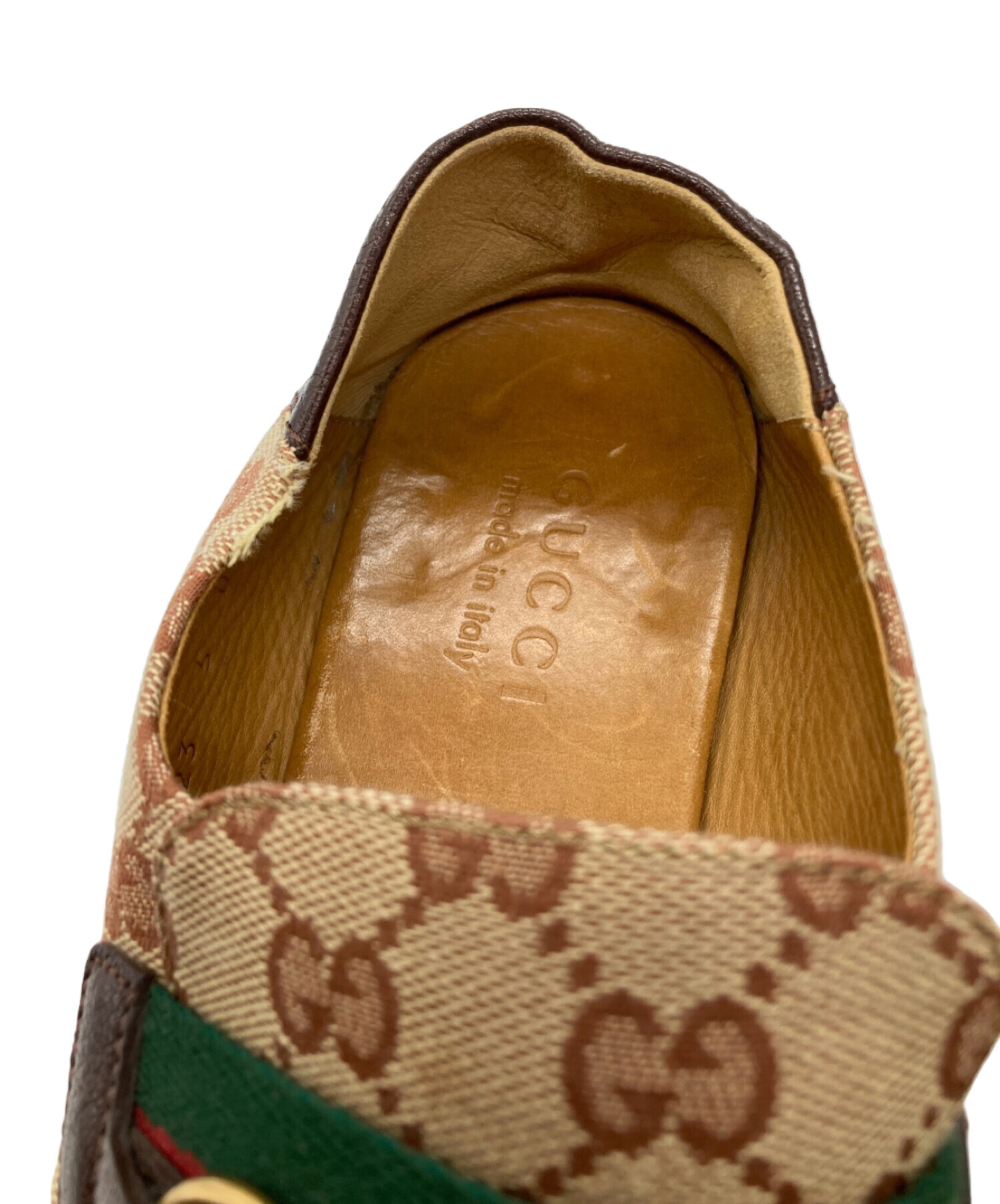 中古・古着通販】GUCCI (グッチ) GGキャンバスビットバブーシュ 