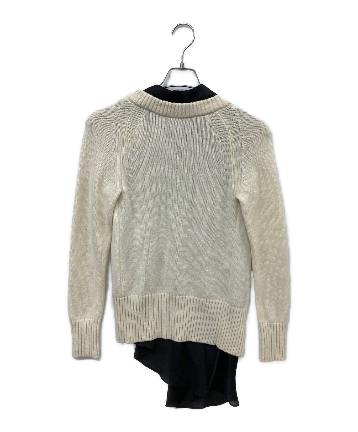 中古・古着通販】sacai (サカイ) コンビプルオーバーニット ベージュ 