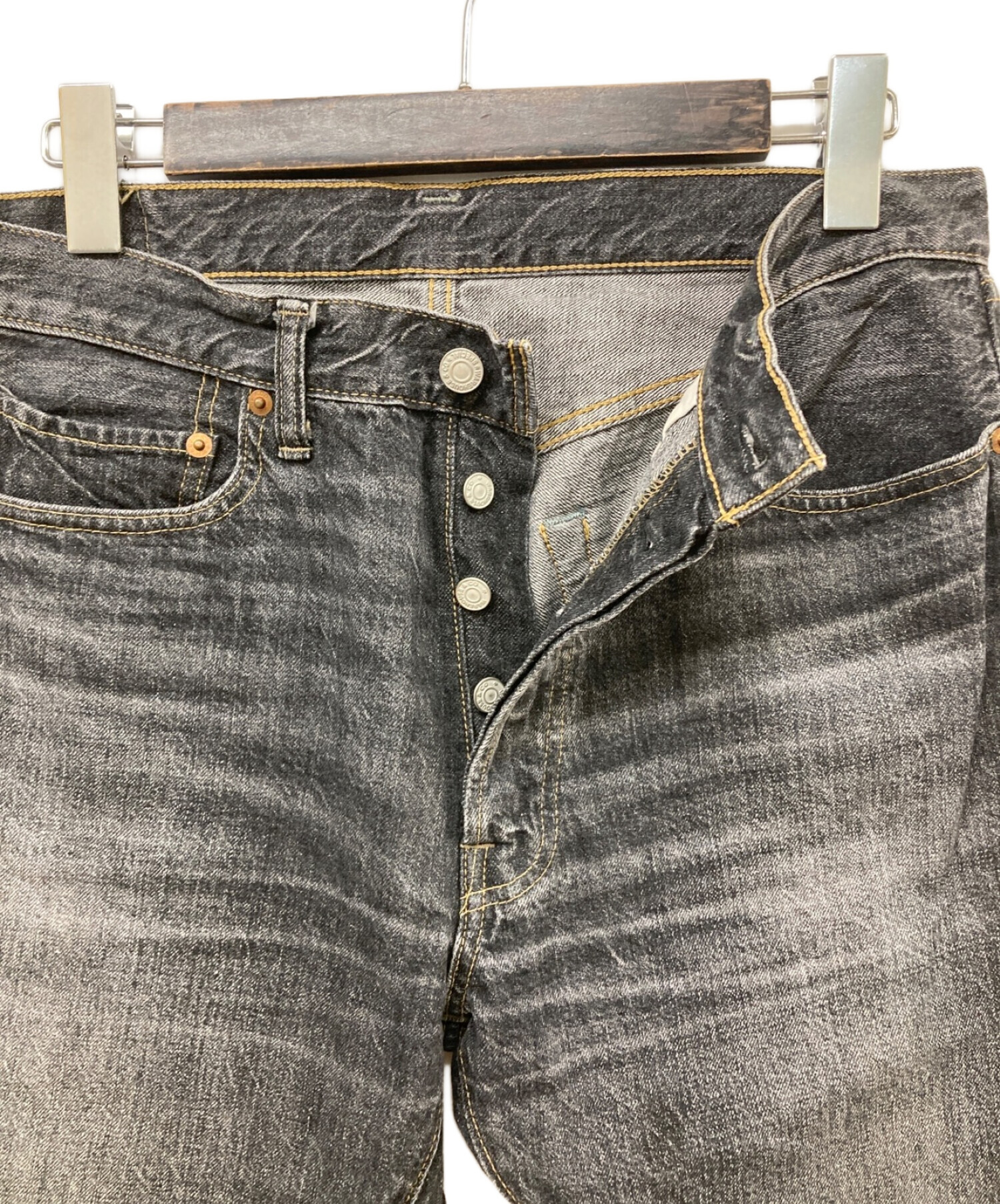 中古・古着通販】WAREHOUSE (ウエアハウス) 66モデルブラックデニム