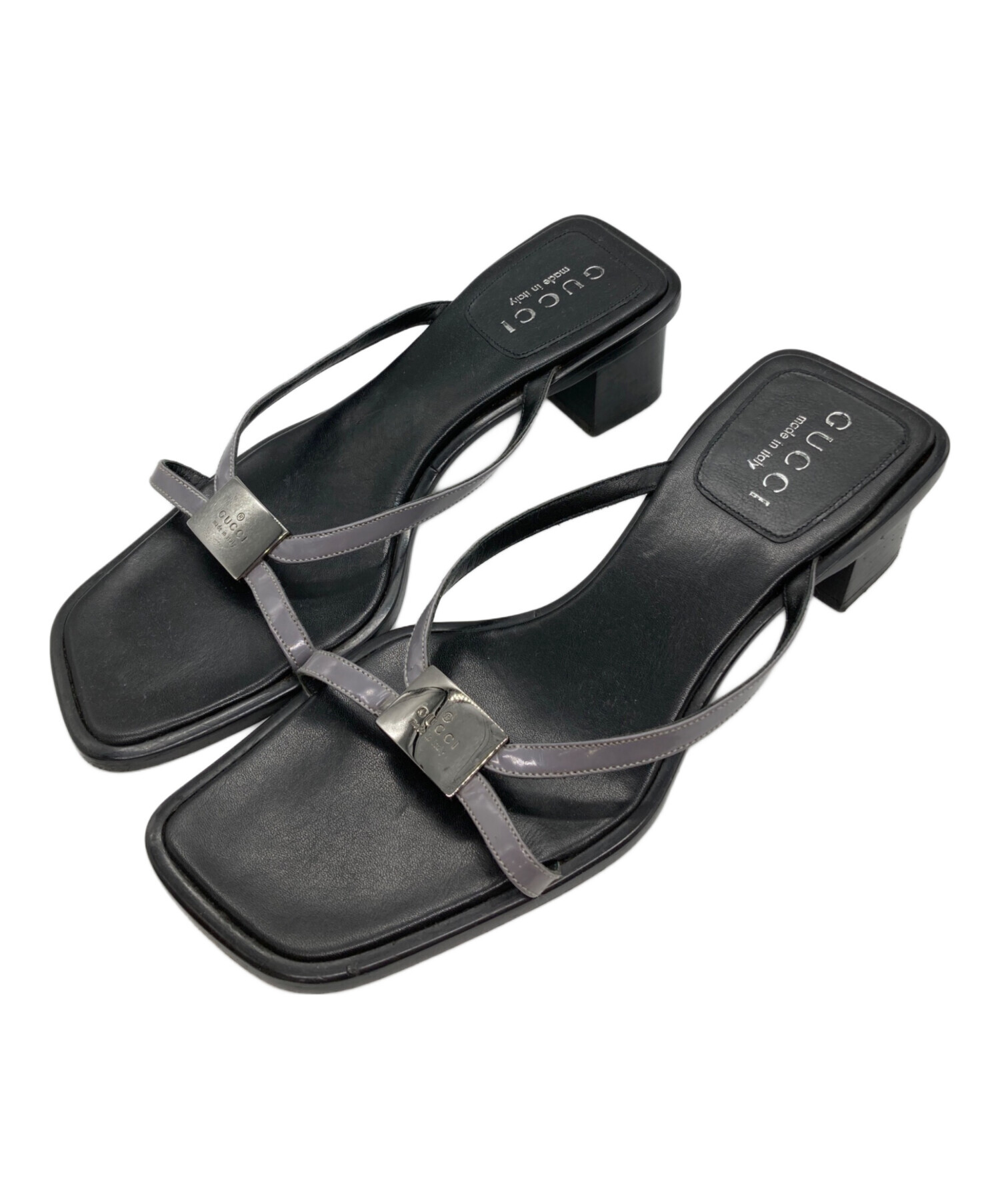 中古・古着通販】GUCCI (グッチ) サンダル ブラック サイズ:23.5 