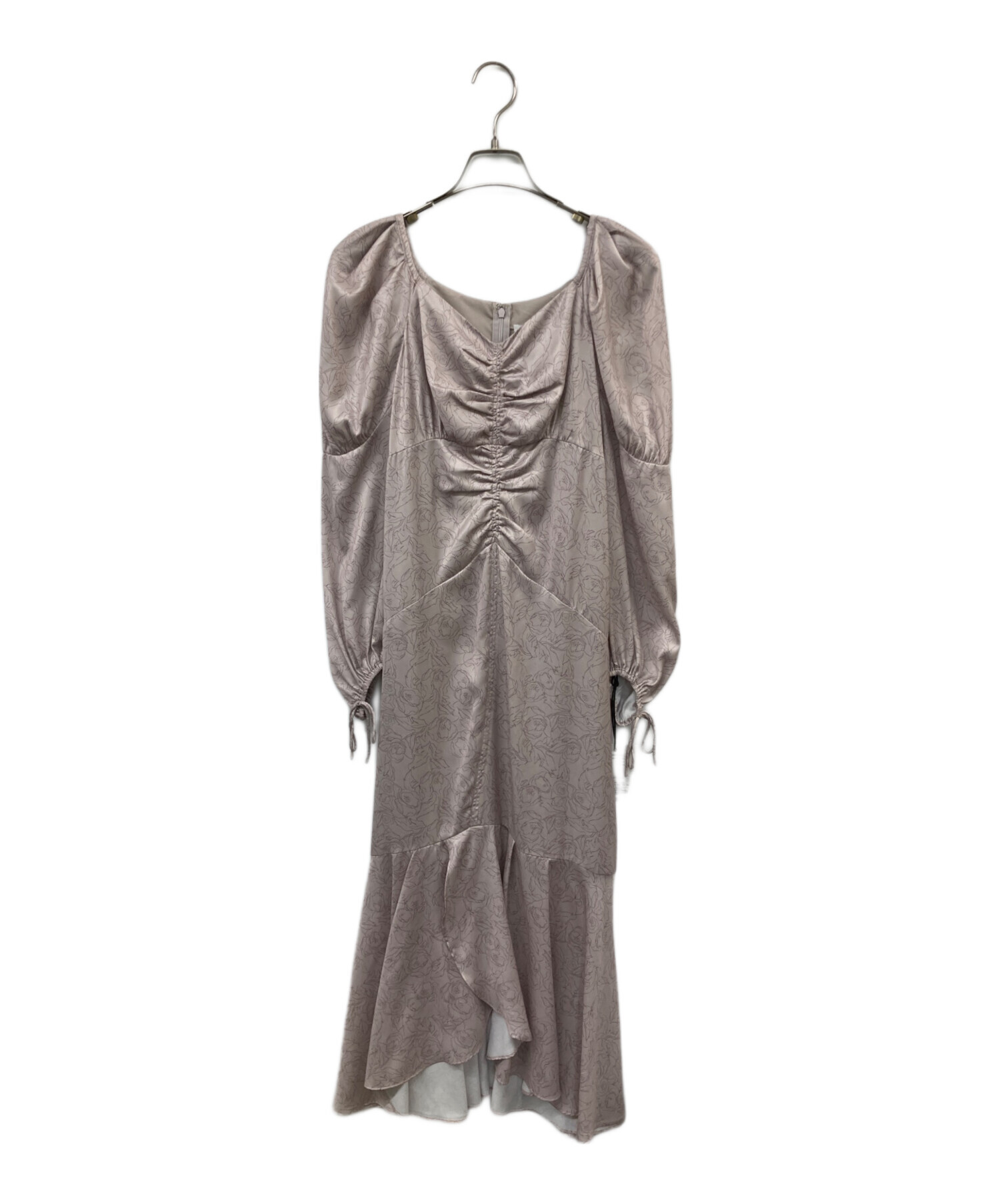 Her lip to Rosa Ruched Satin Dress