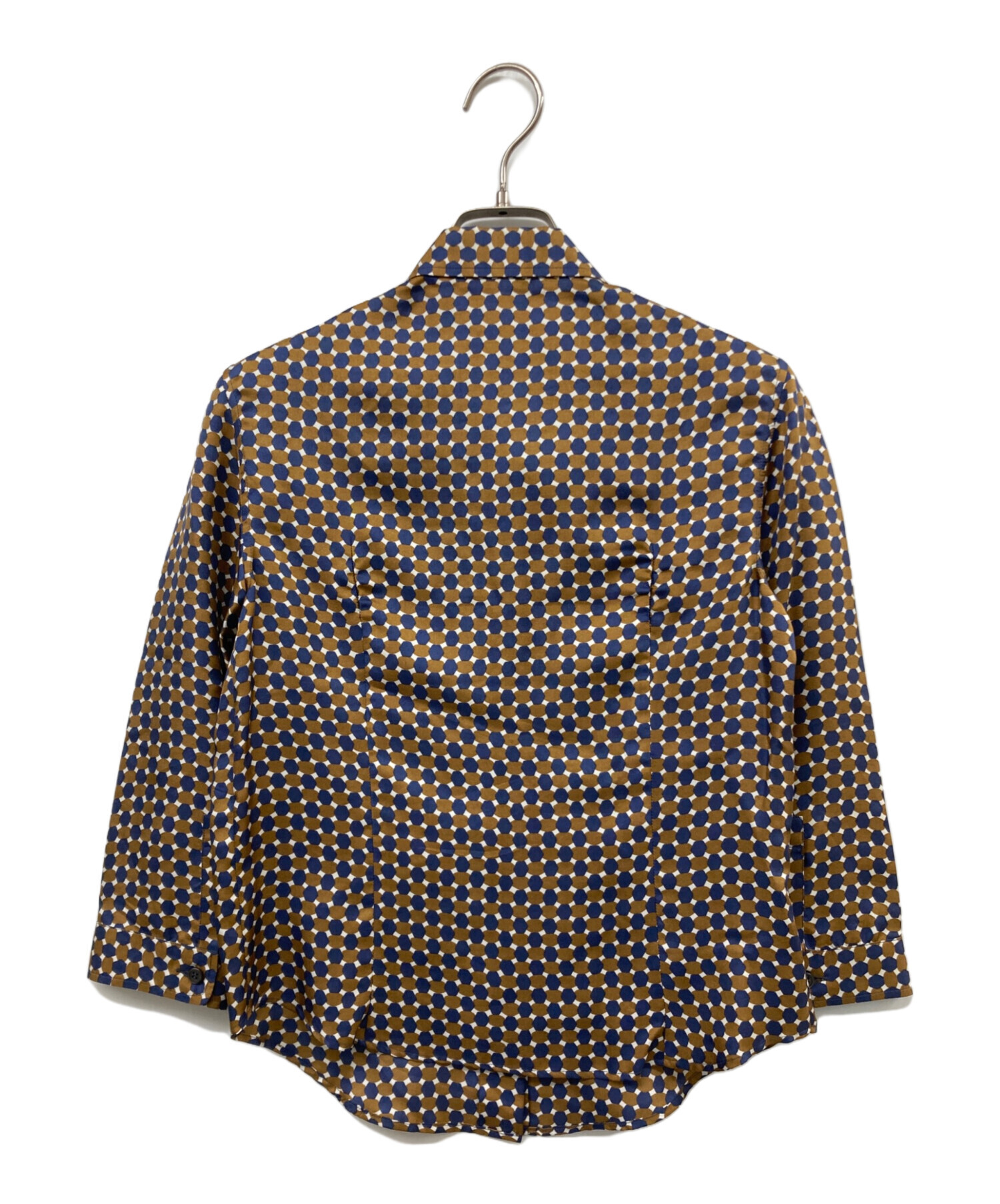 PRADA プラダ】シルク100% ロゴ入りドットシャツ 【公式通販】