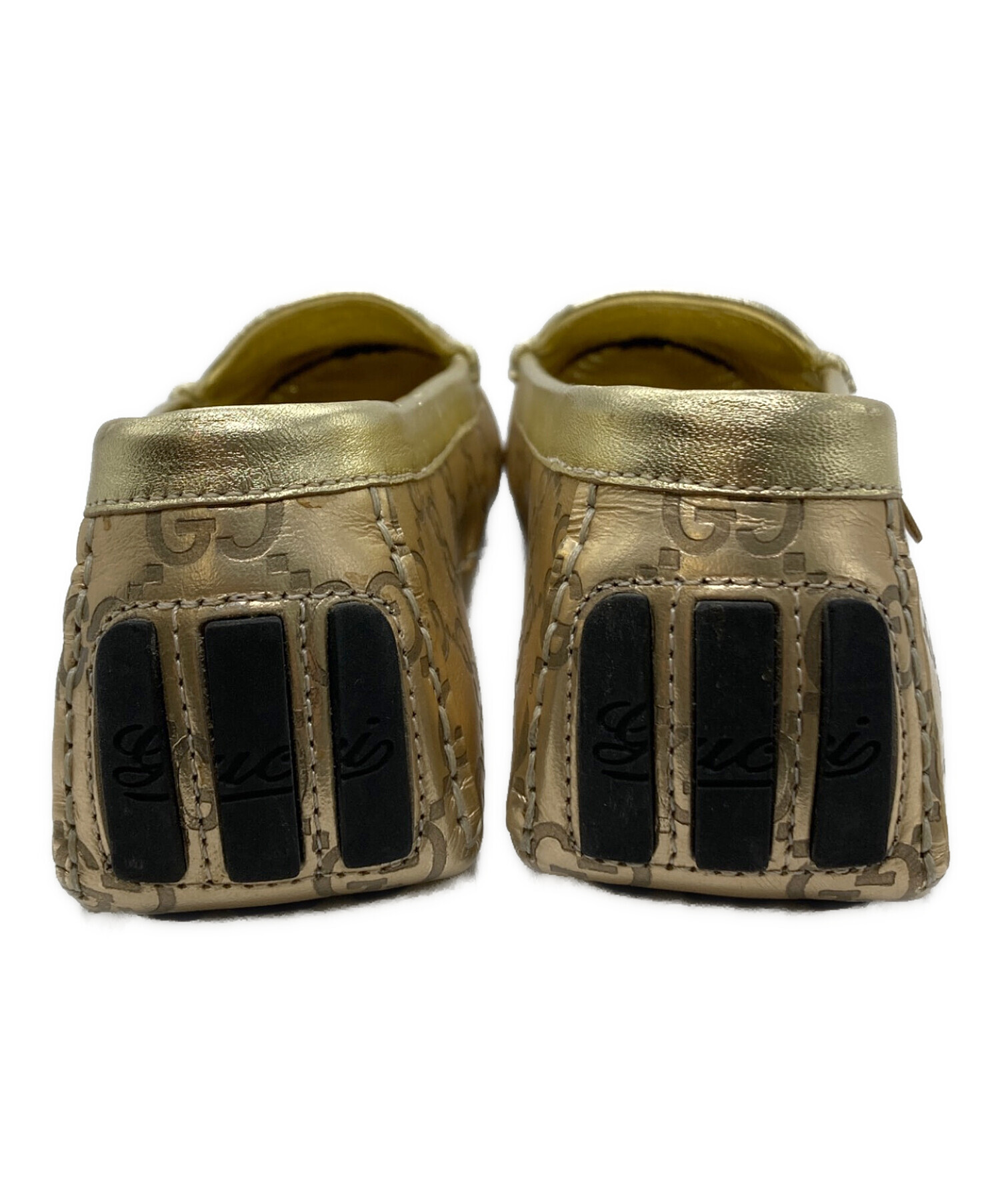 中古・古着通販】GUCCI (グッチ) ドライビングシューズ ゴールド 