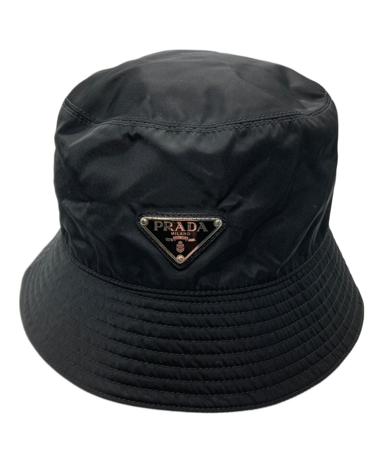 中古・古着通販】PRADA (プラダ) ナイロンバケットハット ブラック 