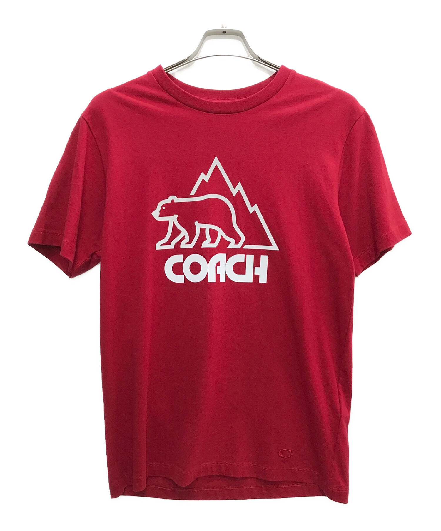 中古・古着通販】COACH (コーチ) ロゴTシャツ レッド サイズ:S