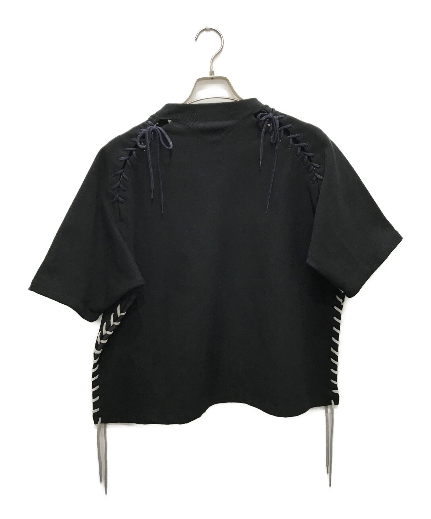 FACETASM (ファセッタズム) レースアップスウェットシャツ ブラック サイズ:5