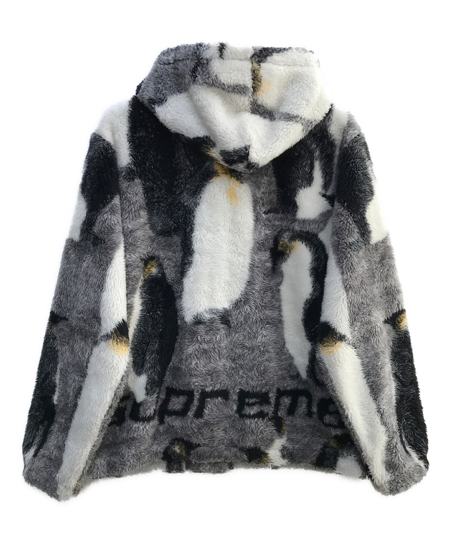SUPREME (シュプリーム) Penguins Hooded Fleece Jacket グレー サイズ:M